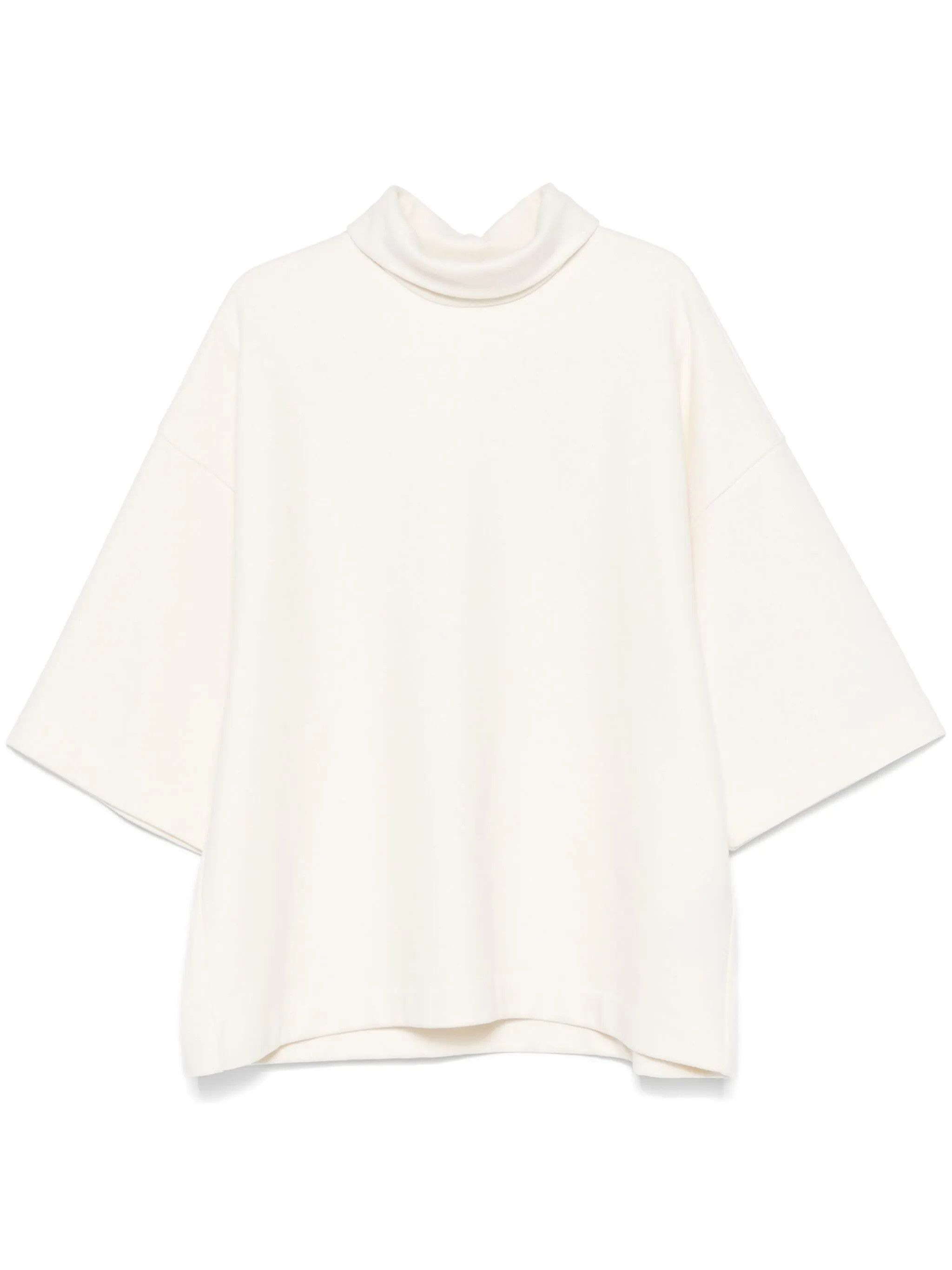 o1s22i1n1024 Oversized High-Neck T Shirt in White