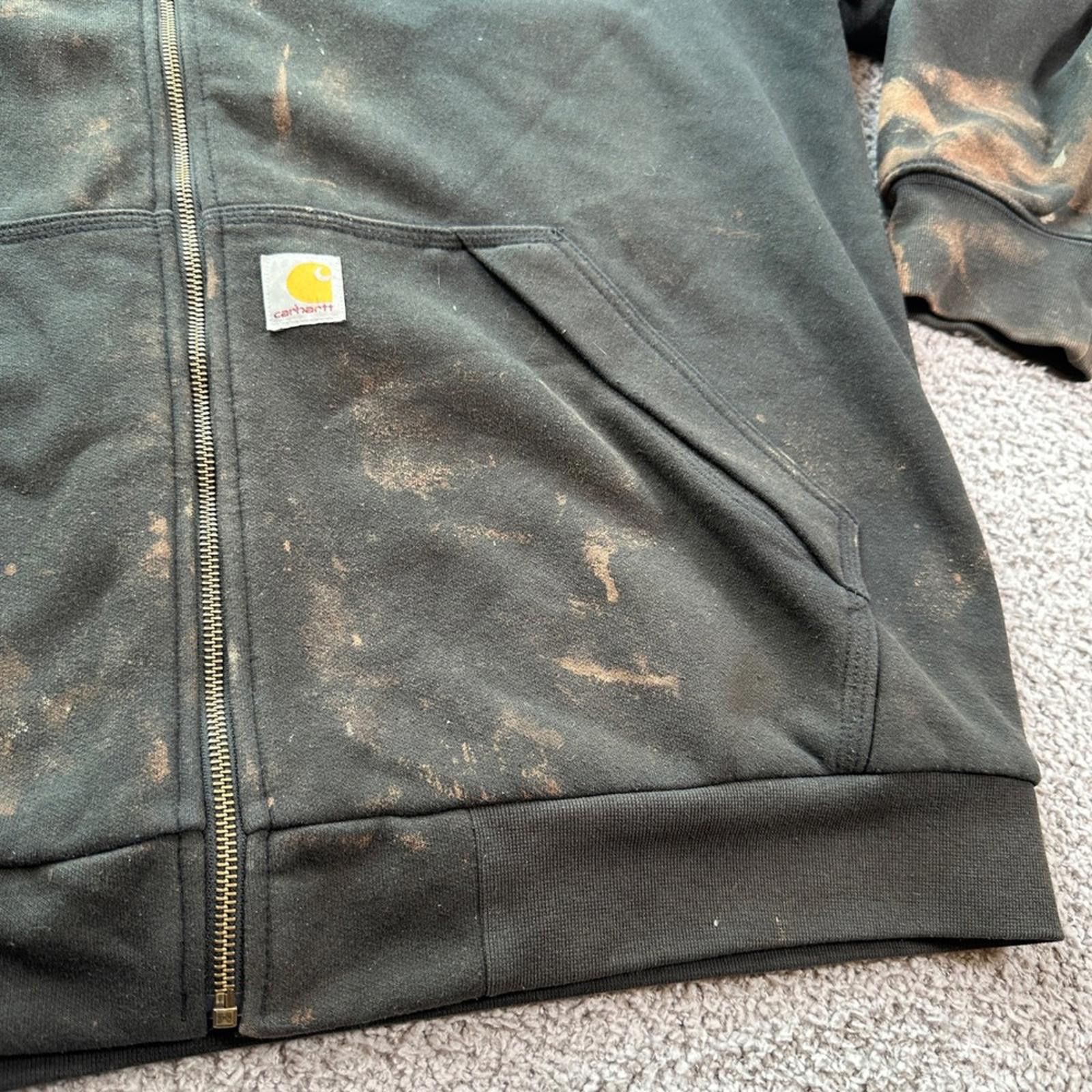 Carhartt Carhartt TS4078 Black Full Zip Hoodie Sweatshirt Jacket XL Size US XL / EU 56 / 4 - 7 Thumbnail
