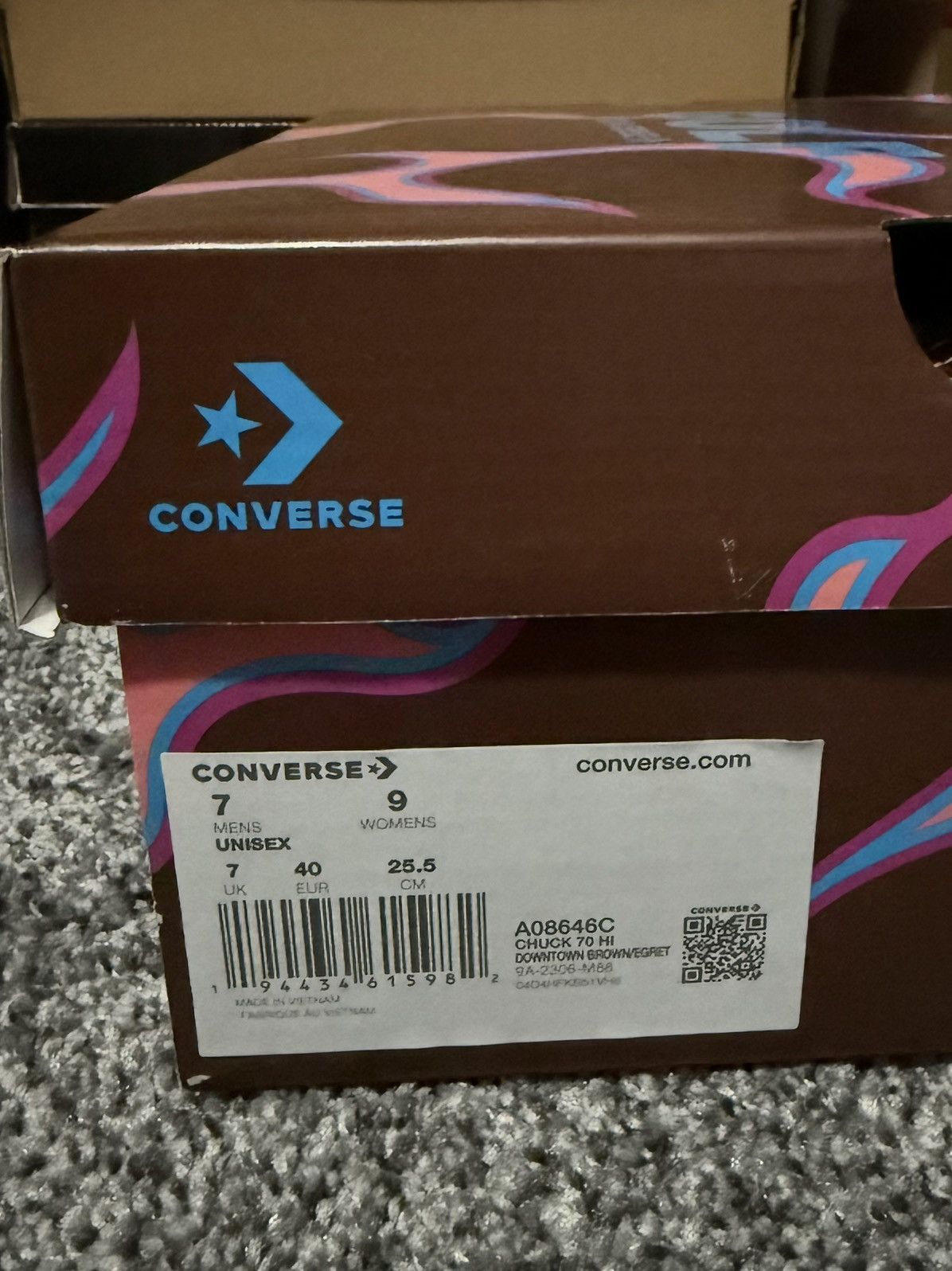 Converse × Golf le Fleur Converse Golf Wang x Chuck 70 High 'Brown Flame' Size US 7 / EU 40 - 7 Thumbnail