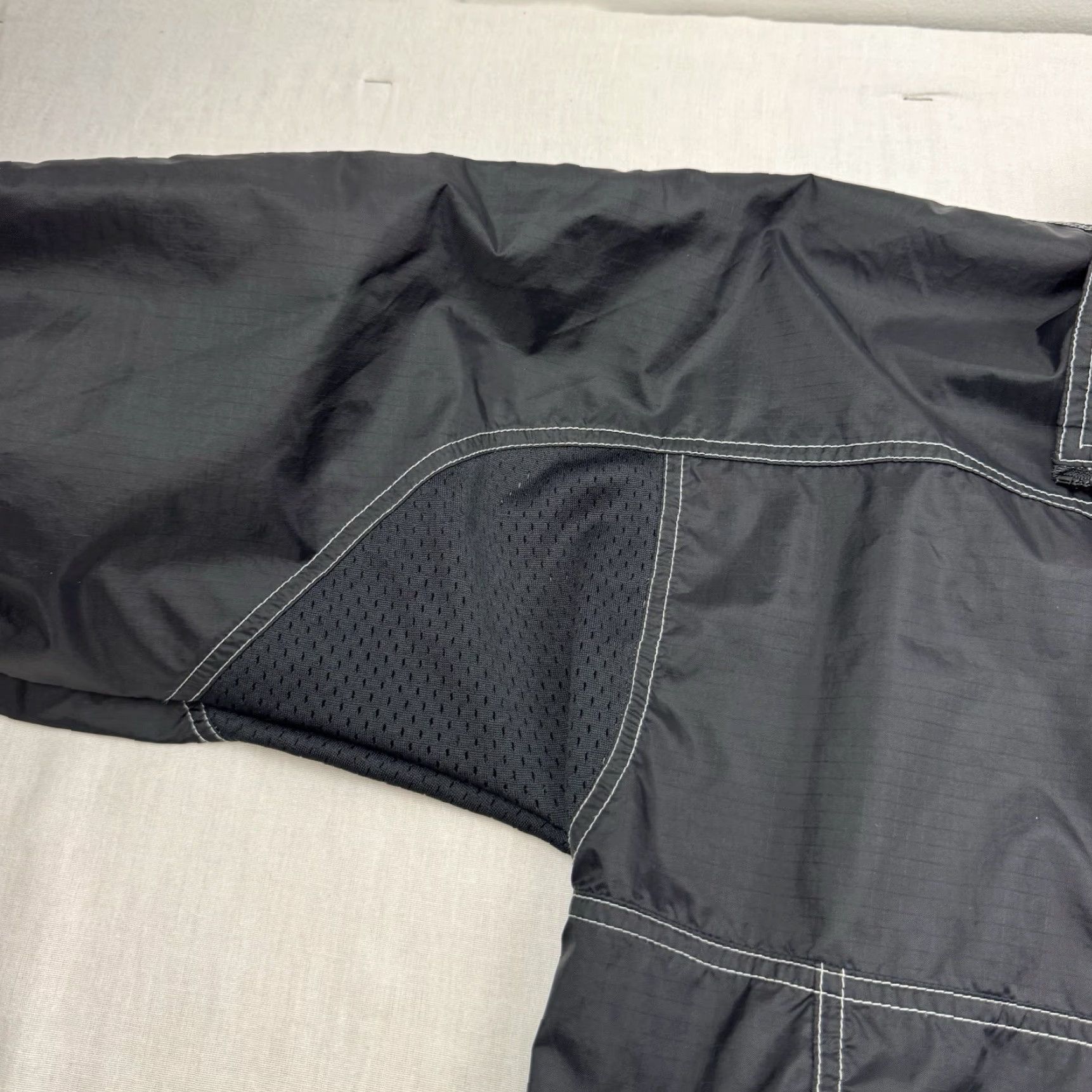 Fila VINTAGE FILA Windbreaker Jacket Mens XL Black Nylon Zip 90s Y2K Hipster Quarter Zip Size US XL / EU 56 / 4 - 4 Thumbnail