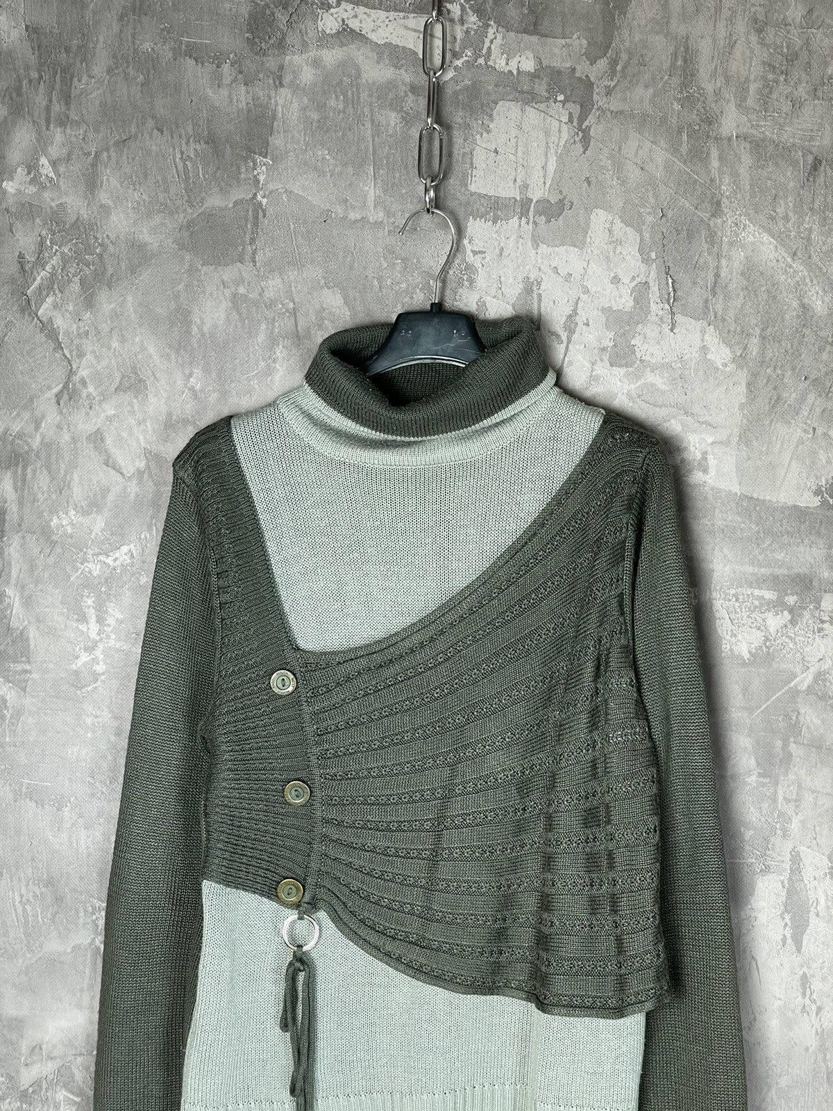 Japanese Brand Avant Garde Abstract Design Knit Y2K Sweater Size M / US 6-8 / IT 42-44 - 2 Thumbnail