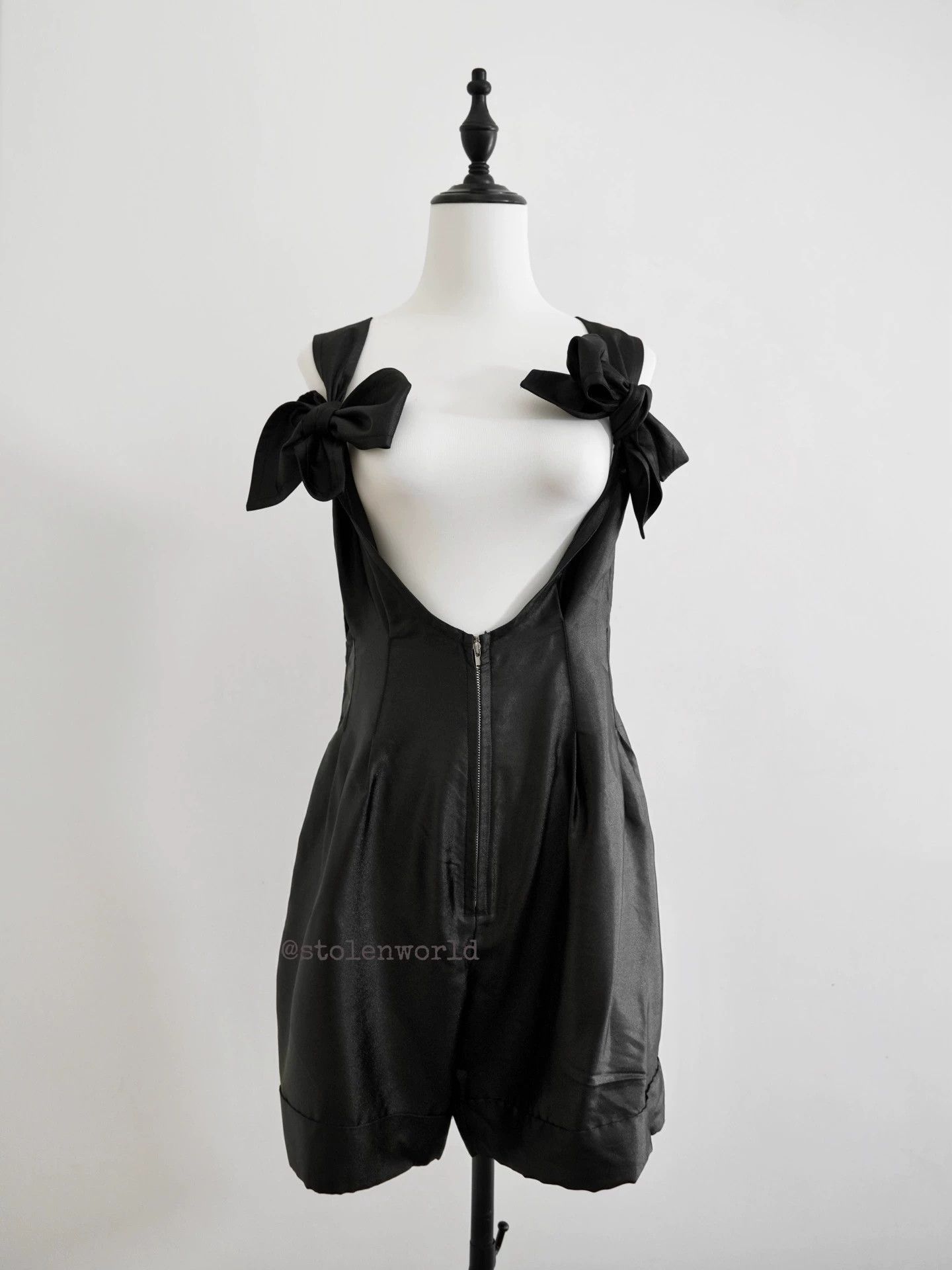 Limi Feu Limi Feu Bowknot Suspender Pants Black Shimmer S Size 26" / US 2 / IT 38 - 1 Thumbnail