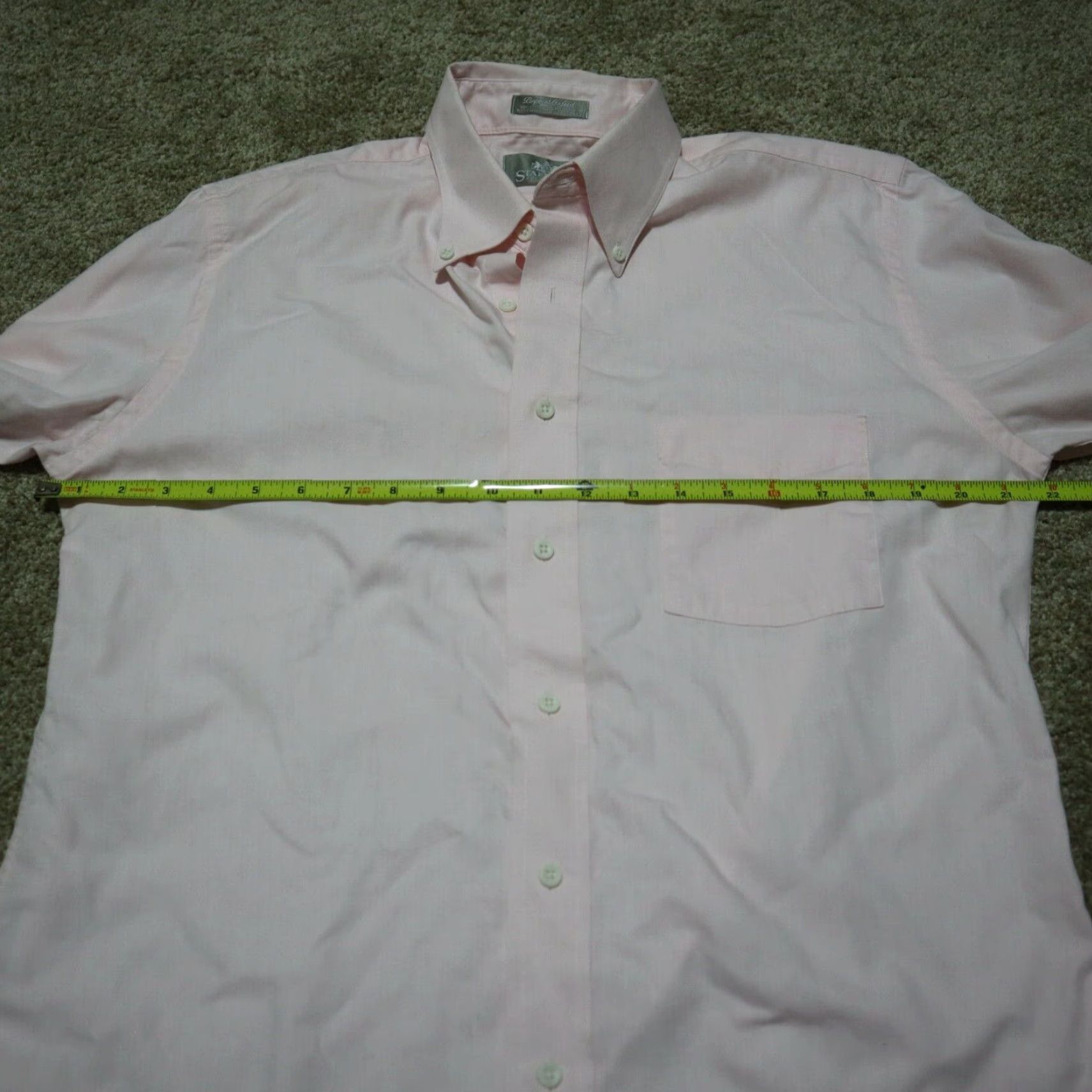 Stafford Stafford Shirt Button-Up Long Sleeve Adult Men's Size 16 Pink 16-32 Button-down Cotton Polyester Vintage No Size US L / EU 52-54 / 3 - 5 Thumbnail