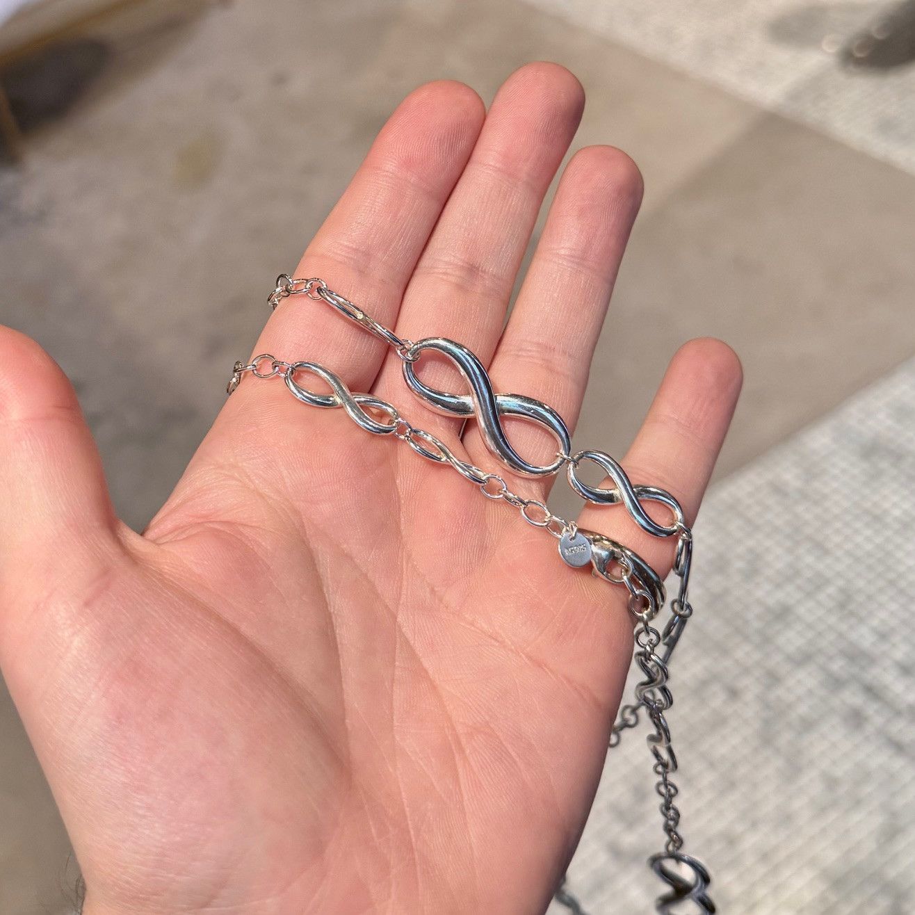 Tiffany & Co. Tiffany & Co Long Infinity Station Sterling Silver Necklace Size ONE SIZE - 10 Thumbnail