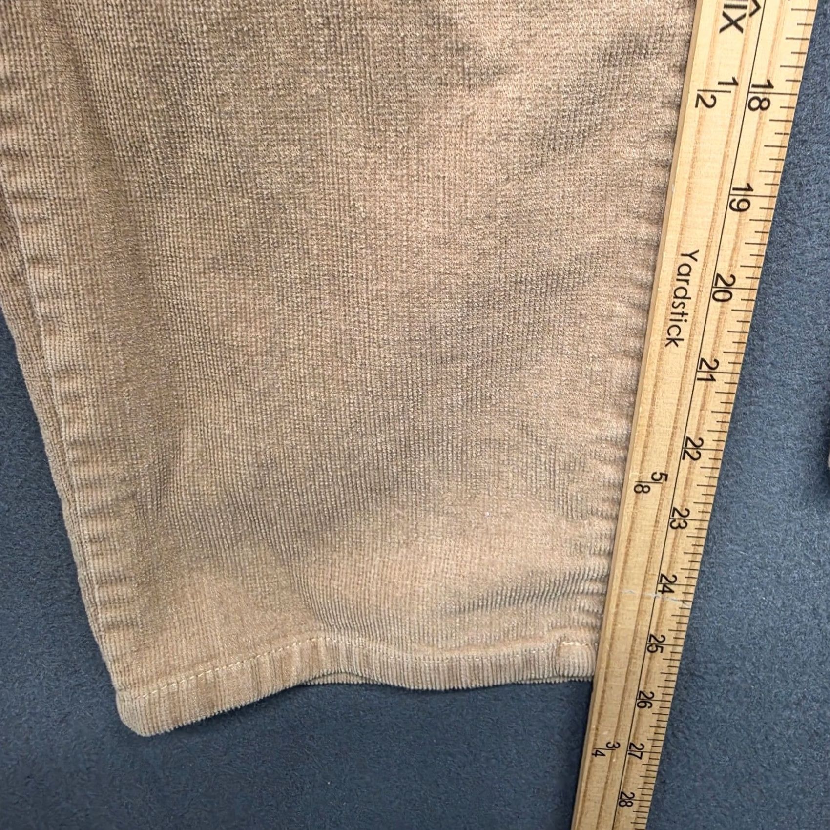 Vintage Woman Within Pants Womens 20W Beige Fine Wale Corduroy Straight Leg Stretch Size 42" / US 20 - 7 Thumbnail