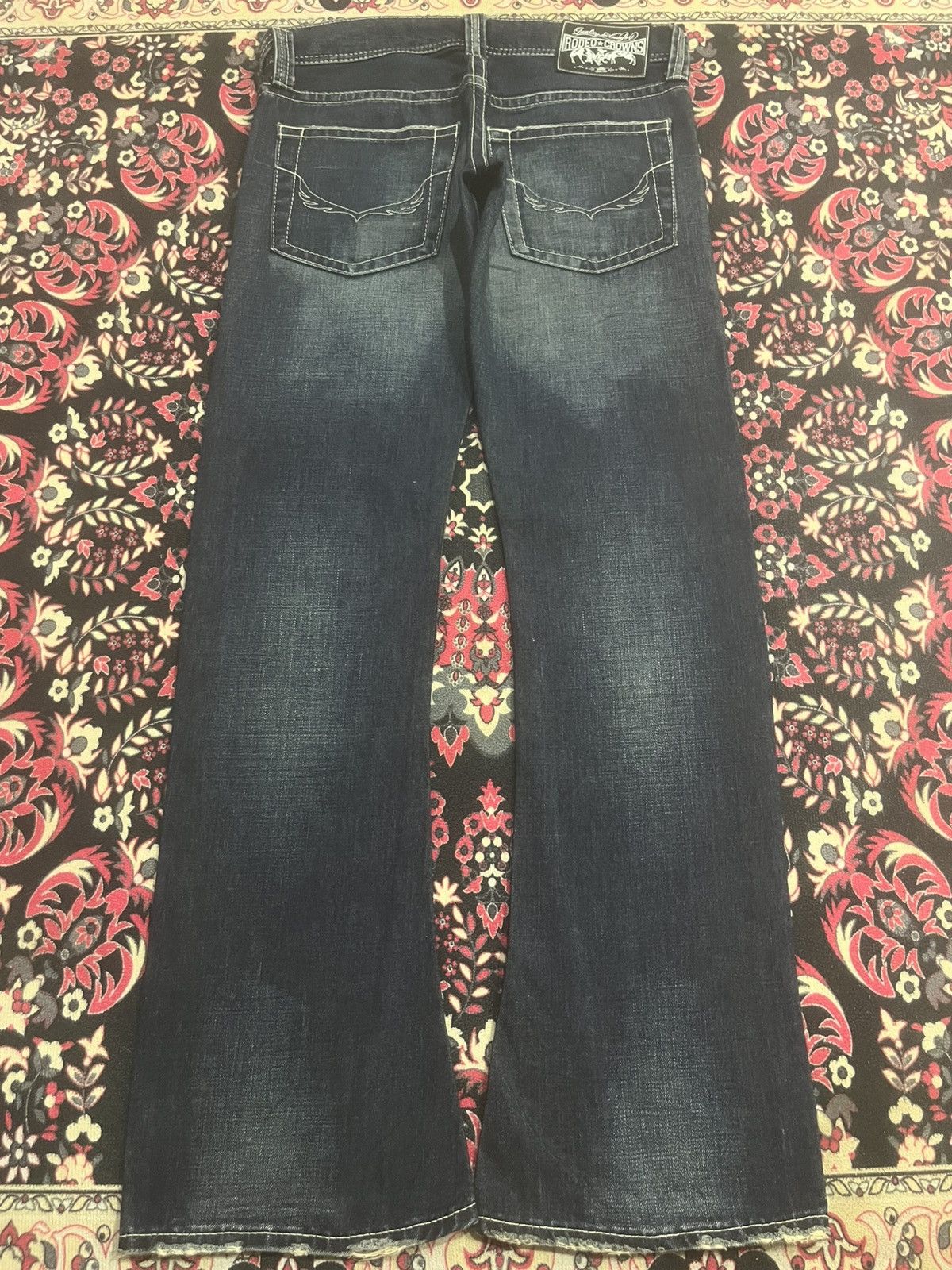 Japanese Brand Japanese Brand Rodeo Crowns Dark Whisker Washed Flare Jeans Size 27" / US 4 / IT 40 - 2 Thumbnail