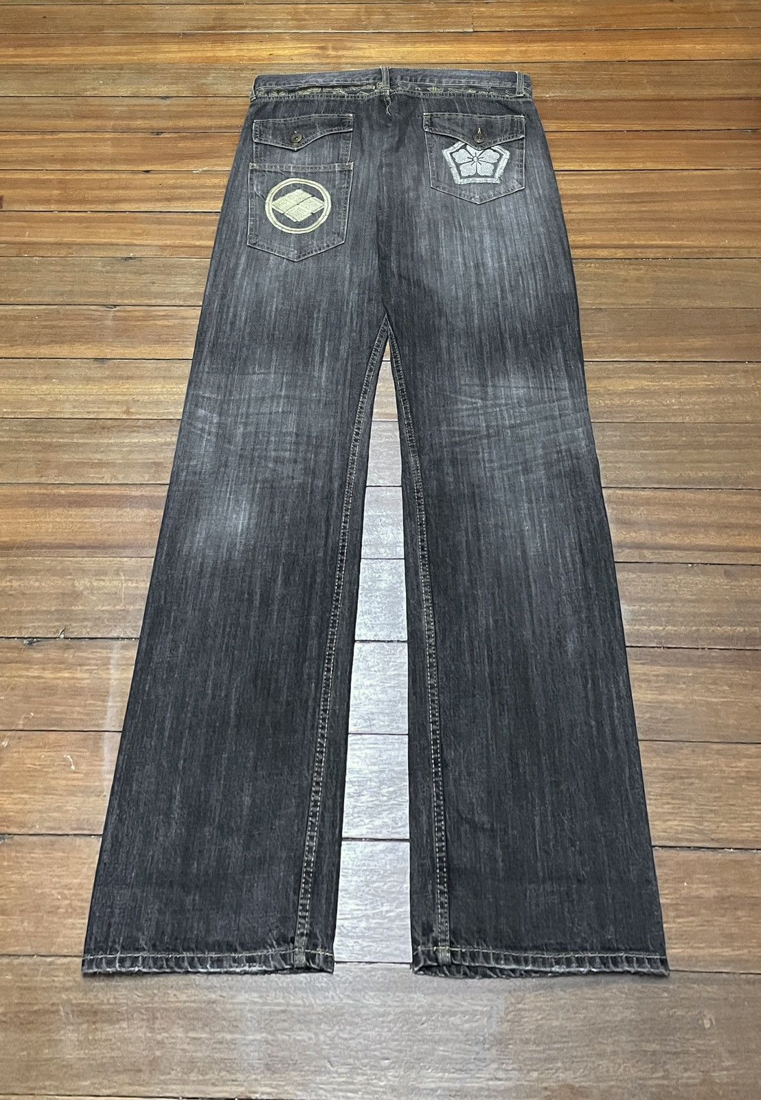Japanese Brand Rare Design Vintage Japanese Brand Sukajan Jeans 1990s Size US 39 - 2 Thumbnail