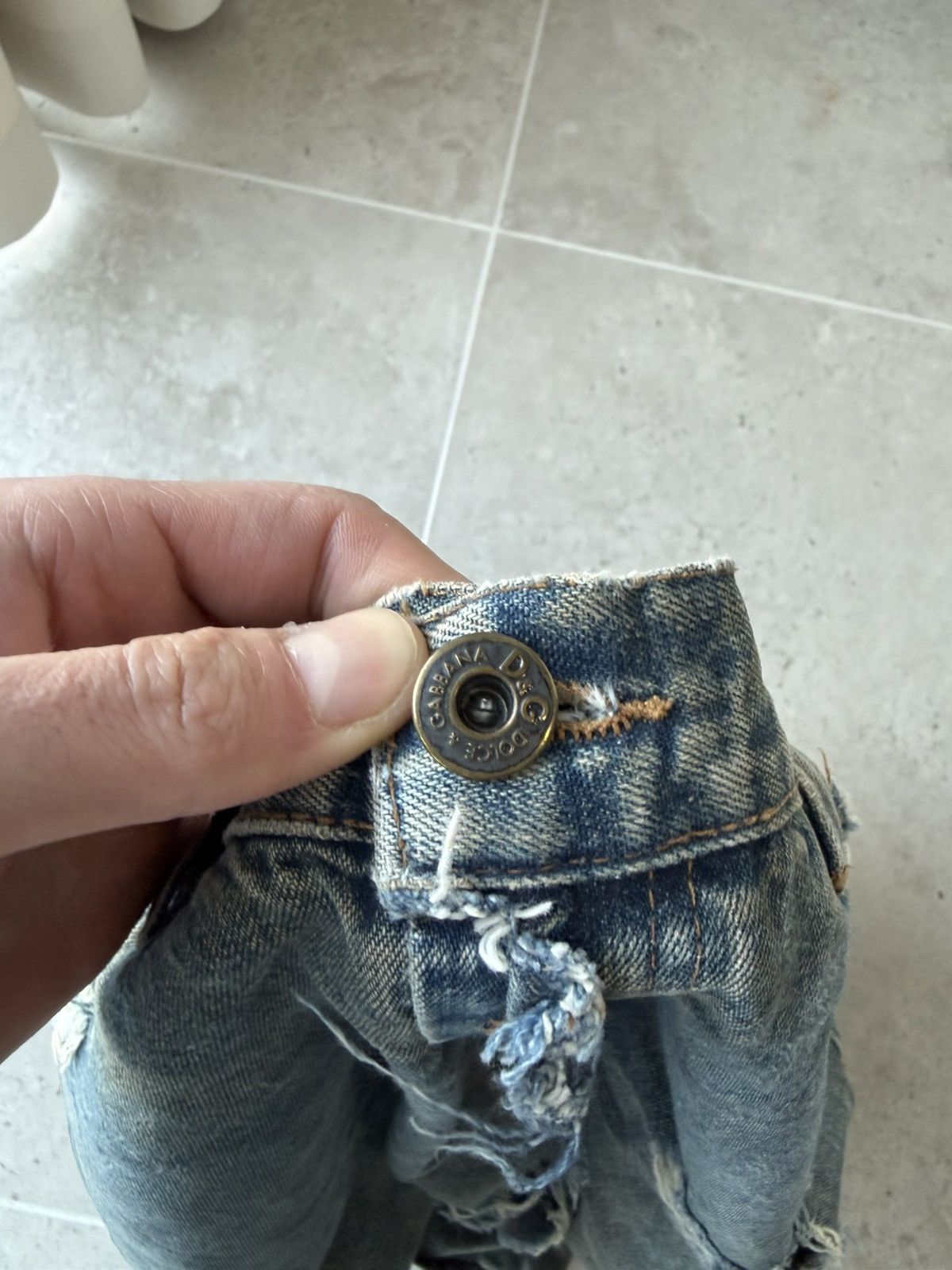 Dolce & Gabbana Dolce Gabbana Washed Distressed Crash Denim Size US 32 / EU 48 - 4 Thumbnail