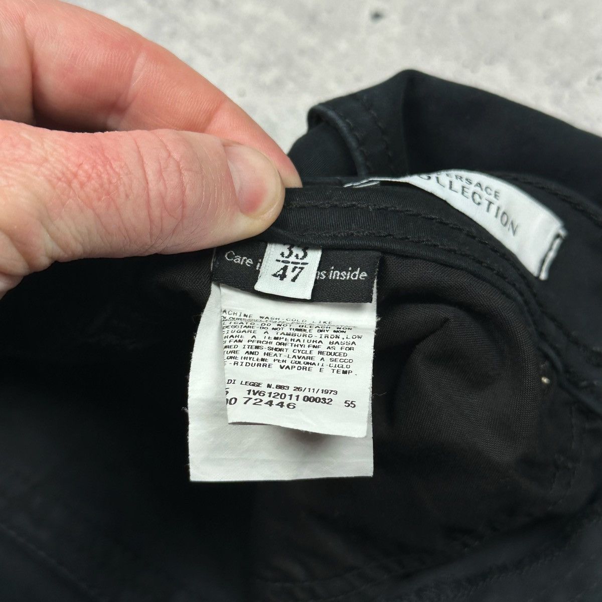 Versace × Versace Jeans Couture Versace Collection Men's Pleated Black Stretch Casual Pants Size US 33 - 9 Thumbnail