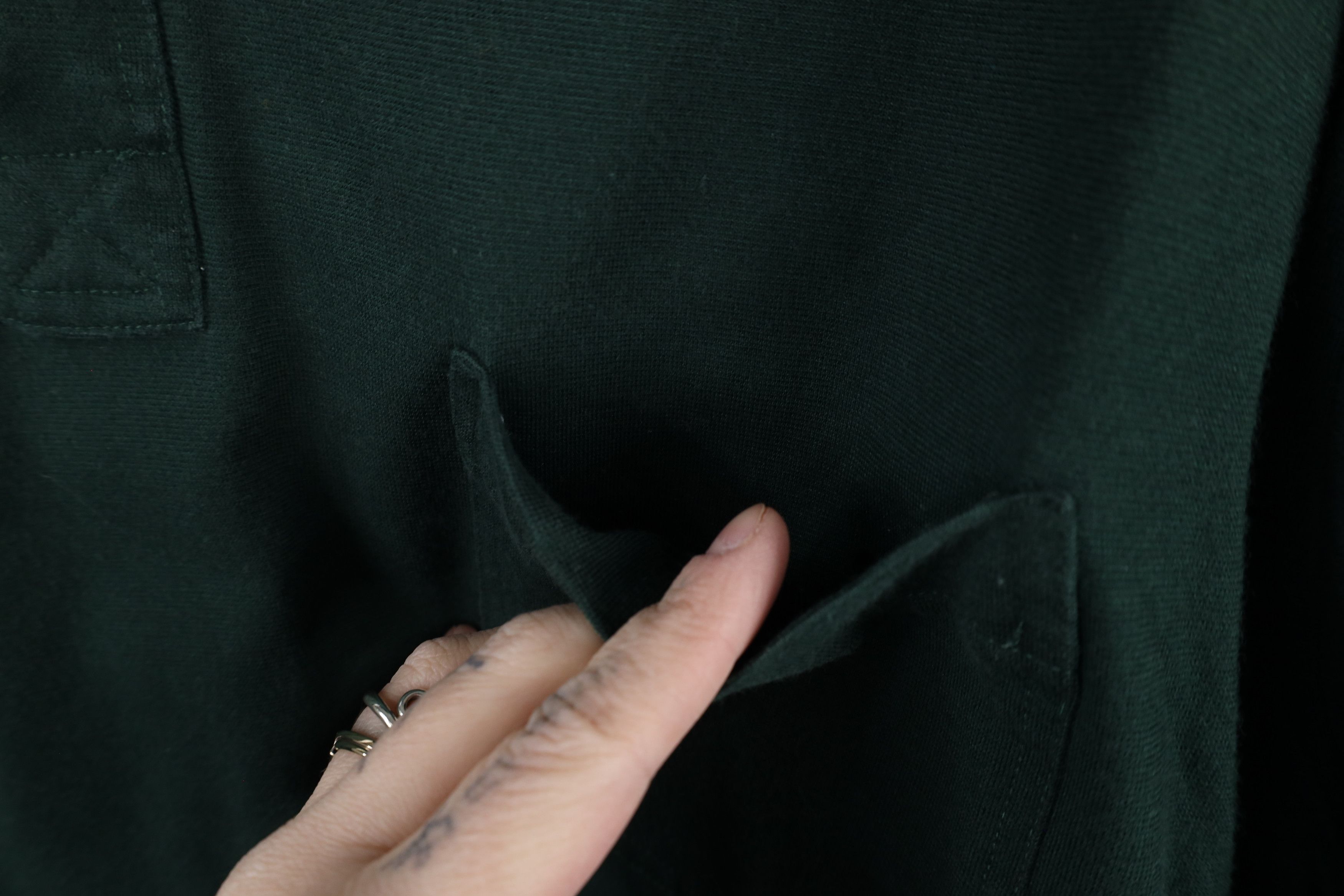 Vintage Vintage 90s Streetwear Blank Knit Collared Polo Shirt Green Size US XL / EU 56 / 4 - 5 Thumbnail