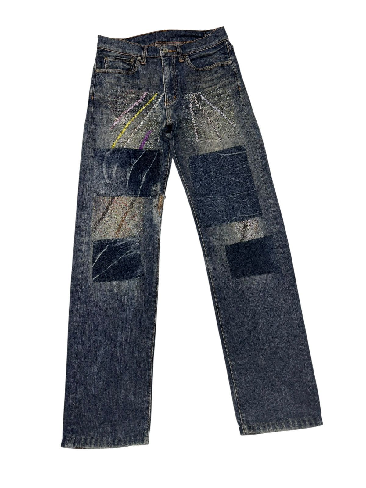 Kapital Vintage Japanese Boro Sashiko Destroyed Denim Jeans Size US 28 / EU 44 - 5 Thumbnail