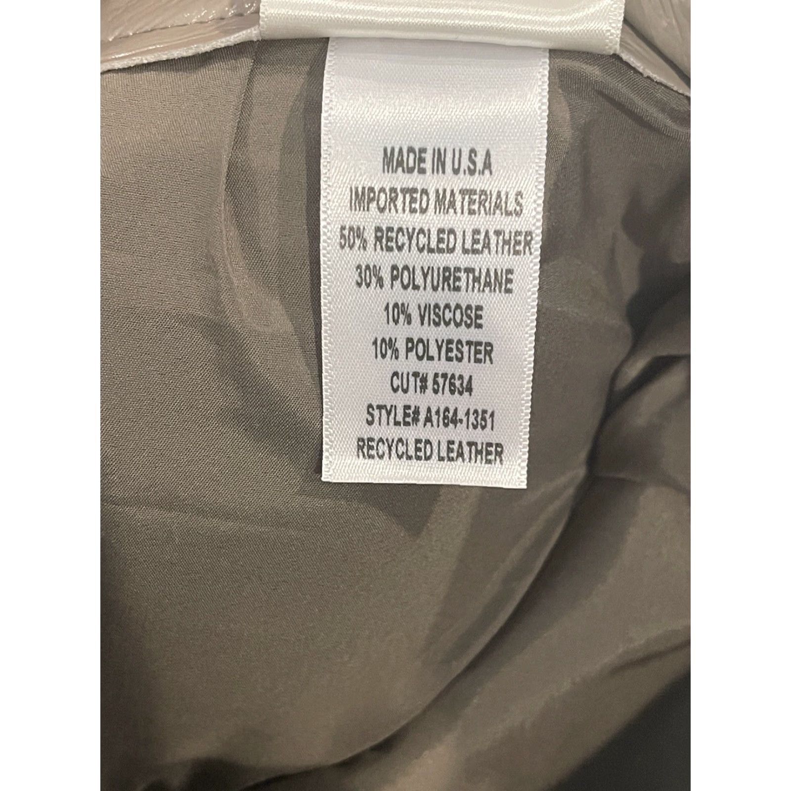 Agolde AGOLDE Women's Leather 90s Pinch Waist Pants Quail Patent Beige Size 27 Size 27" / US 4 / IT 40 - 6 Thumbnail