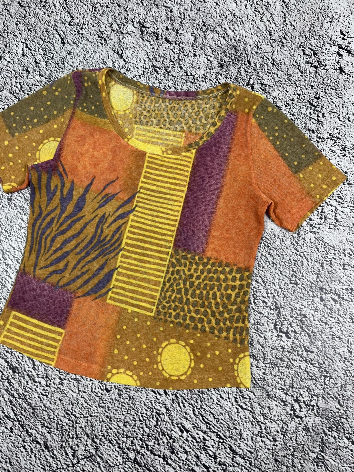 Vintage Vintage Y2K Gaultier style abstract crop top tee Size S / US 4 / IT 40 - 3 Thumbnail
