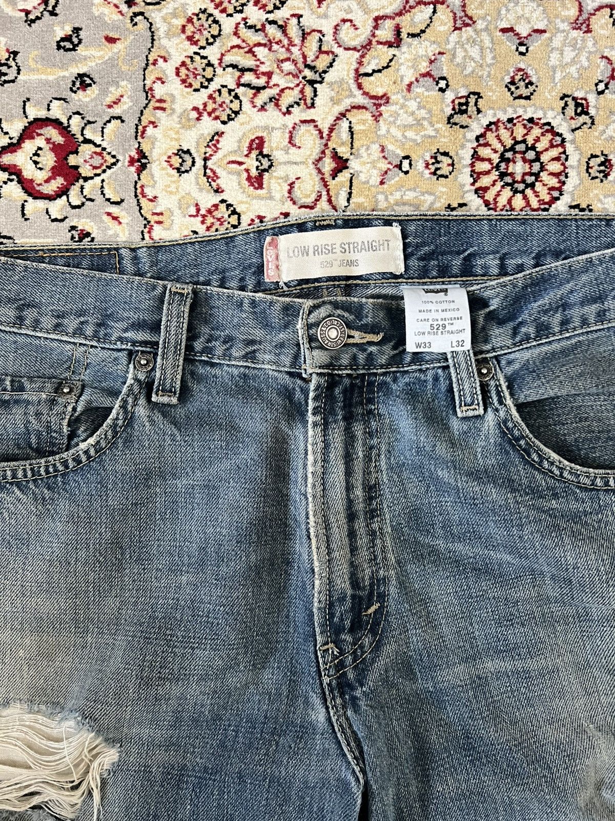 Levi's Vintage Clothing 2000s Levis Flare Bootcut Jeans y2k style Size US 33 - 2 Thumbnail