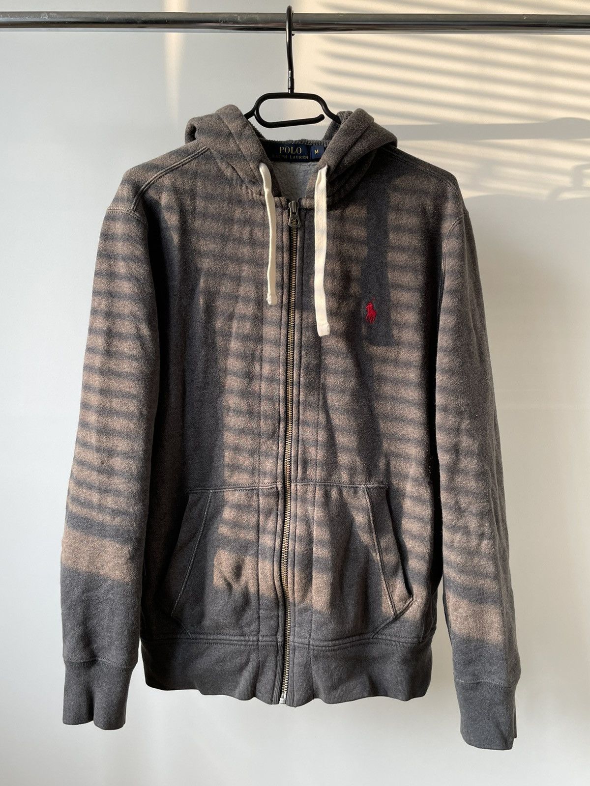 Vintage 2000s Ralph Lauren Striped Q Zip Hoodie Size M