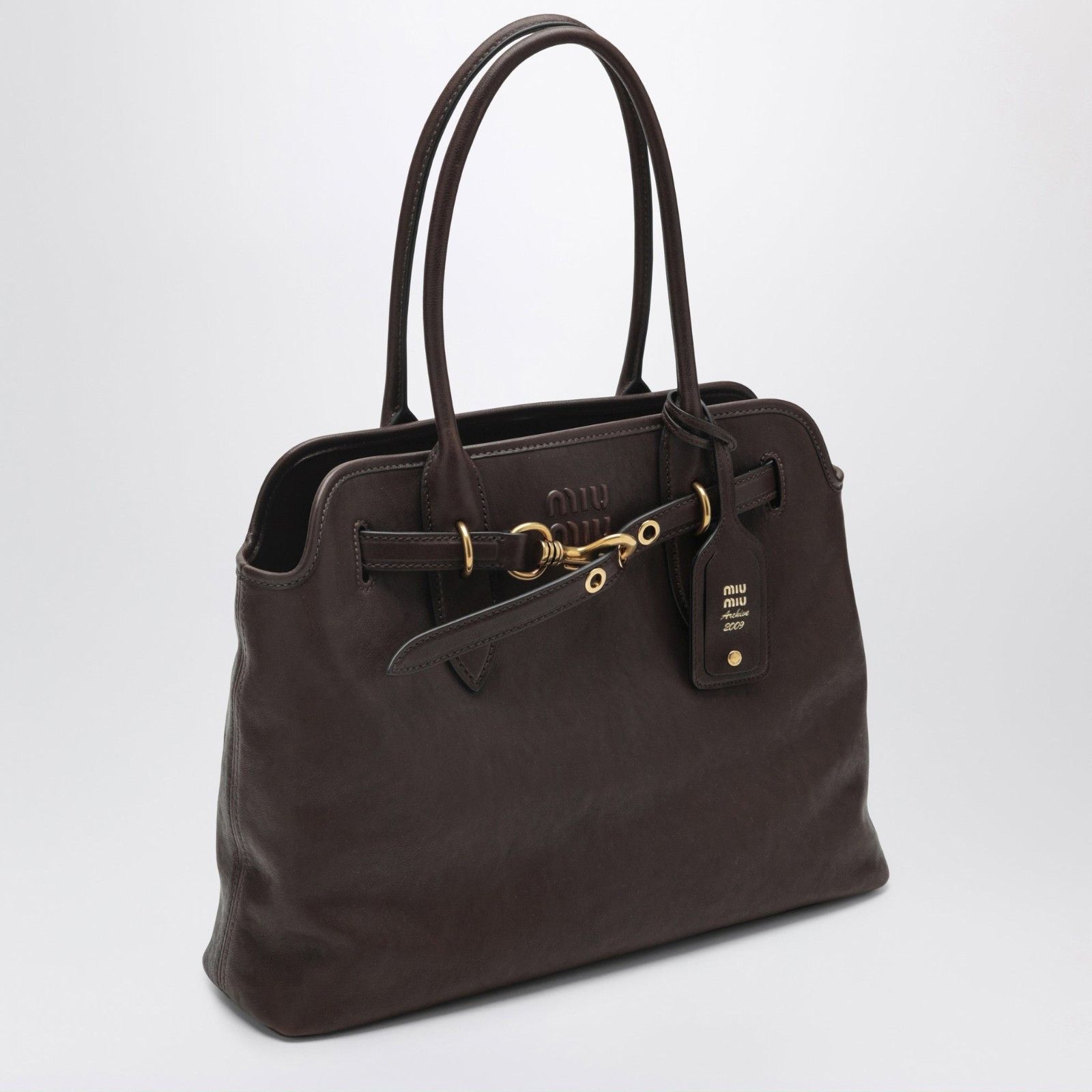 Miu Miu MIU MIU $4500 Briarwood Aventure Nappa Leather Top Handle Ba Size ONE SIZE - 2 Thumbnail