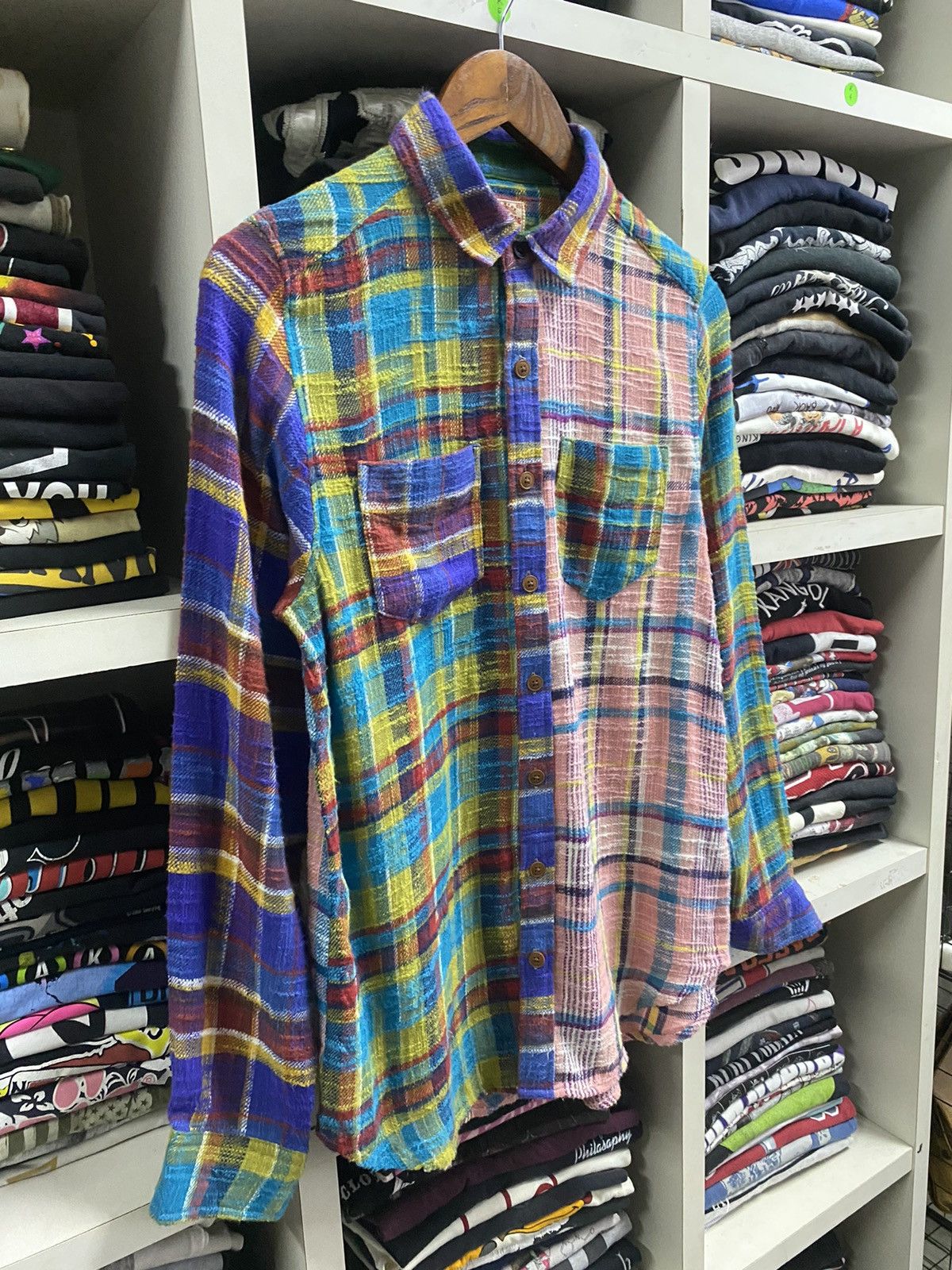 Flannel × Japanese Brand × Vintage Vintage Cube Sugar Flannel Size US M / EU 48-50 / 2 - 5 Thumbnail