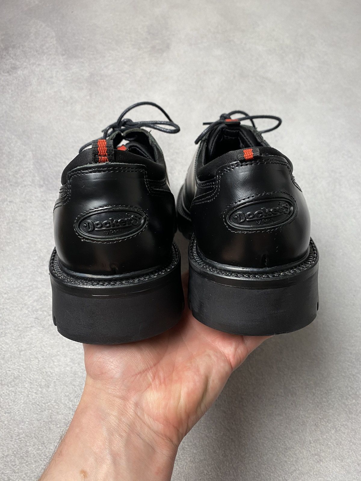 Dockers Dockers Vintage Chunky Black Leather Platform Boots Goth Y2K Size US 10 / EU 43 - 4 Thumbnail