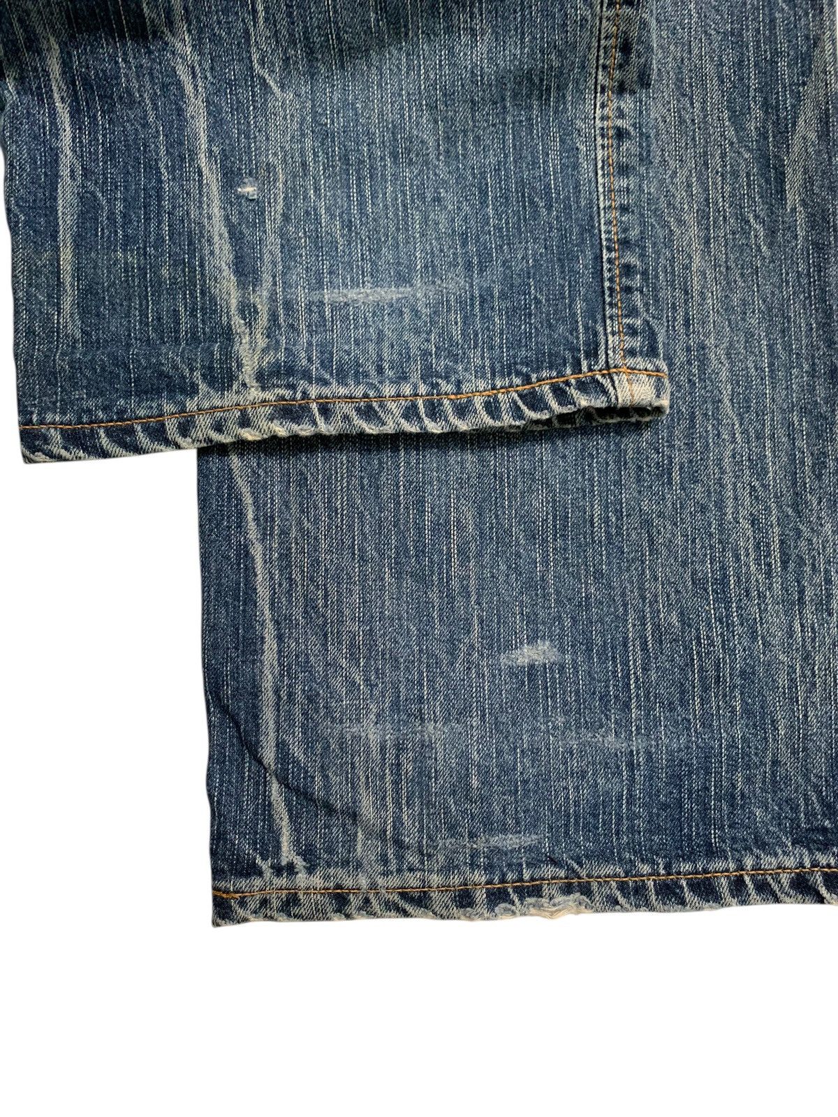 Japanese Brand VINTAGE EDWIN 505Z SELVEDGE RUSTY JAPANESE DISTRESSED DENIM Size US 35 - 16 Thumbnail