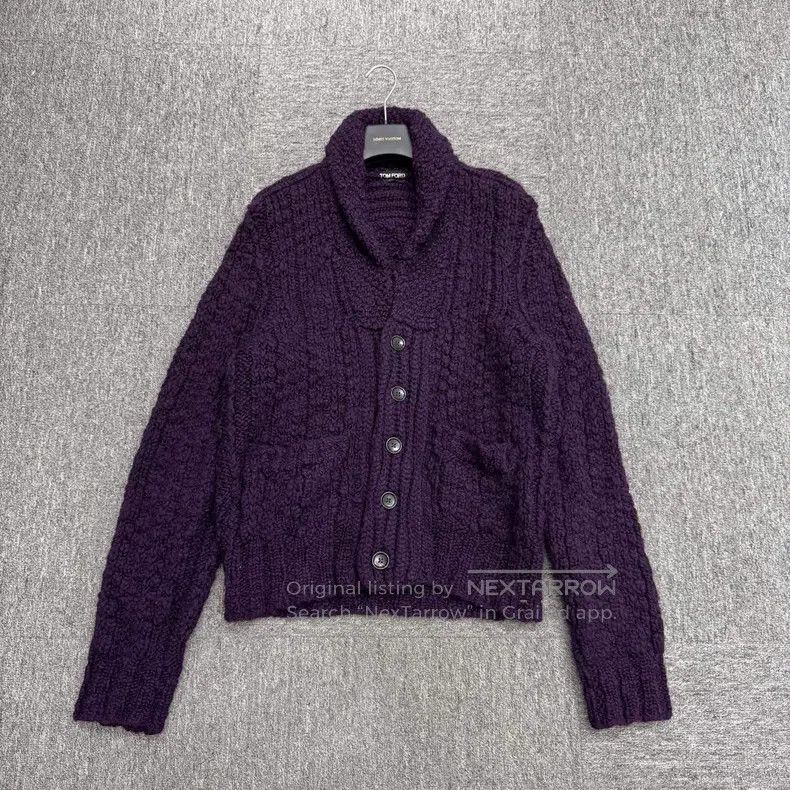 Tom Ford Tom Ford Purple wool knit sweater Size US M / EU 48-50 / 2 - 1 Thumbnail