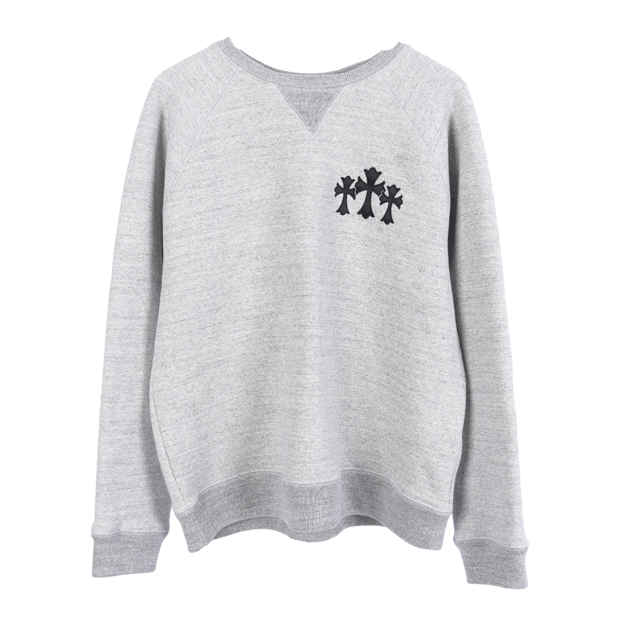 Chrome Hearts CH CEMETERY BLACK PATCH HEATHER GREY CREWNECK Size US L / EU 52-54 / 3 - 1 Thumbnail