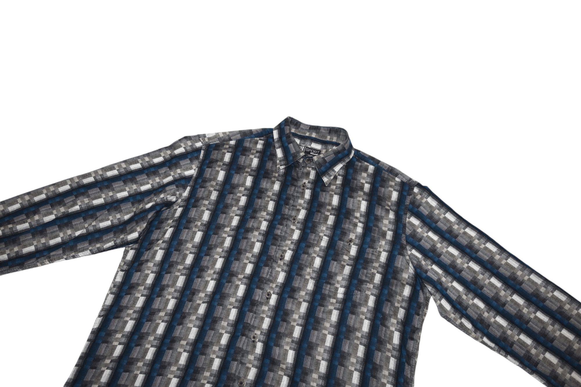 Missoni Missoni Sport linen cotton gingham gradient checker shirt Size US XXL / EU 58 / 5 - 2 Thumbnail