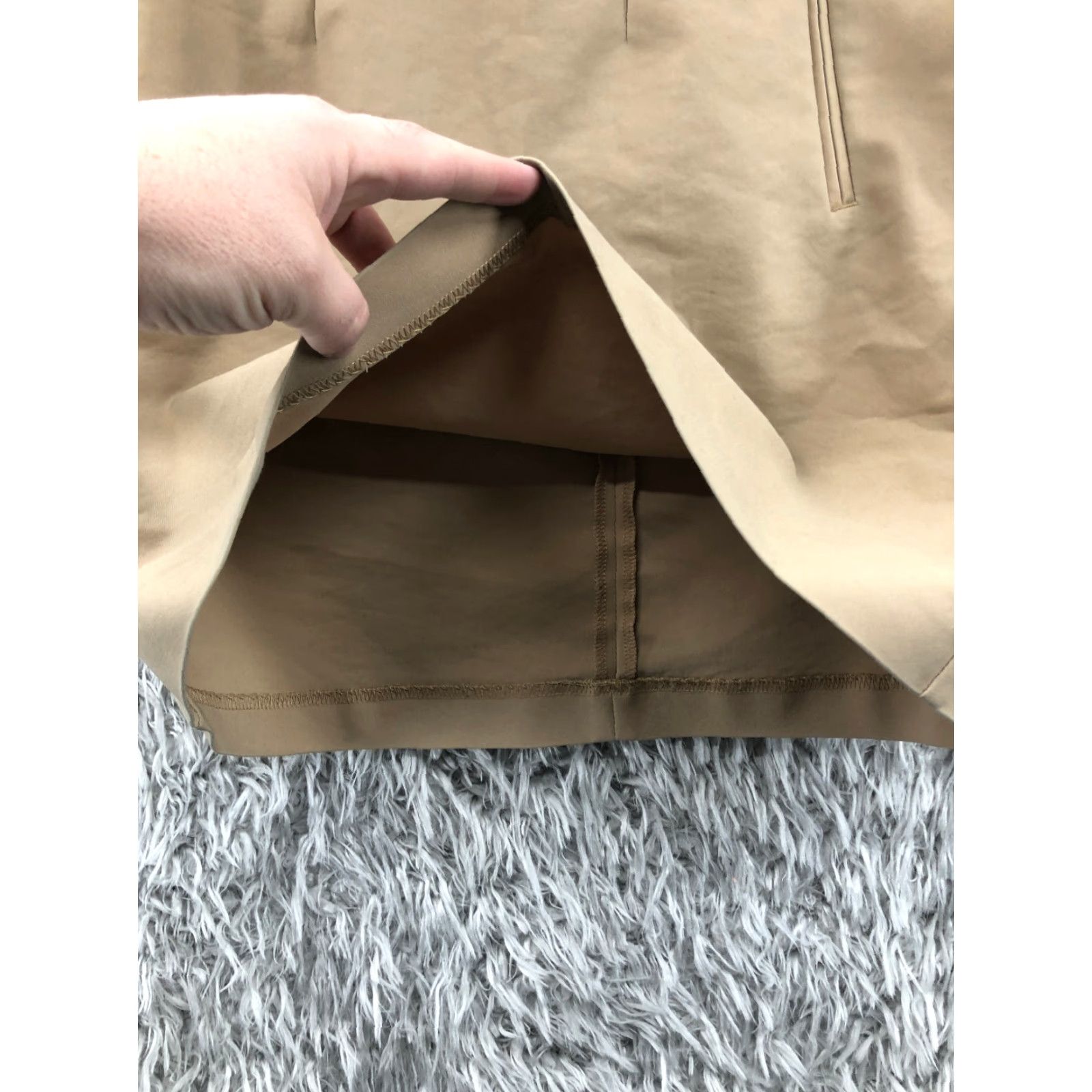 H&M H&M Skirt Womens Midi Mini Beige Cotton Logo 6 Juniors Button Pockets? Size 28" / US 6 / IT 42 - 4 Thumbnail