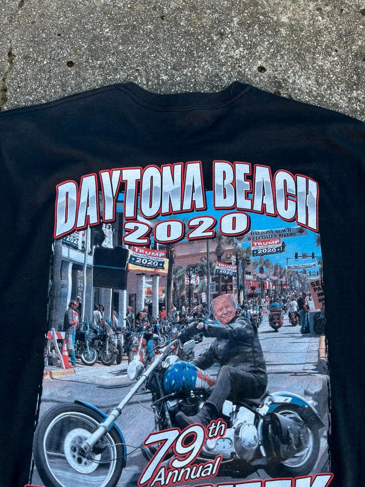 Donald Trump Black Motorcycle Donald Trump 2020 Harley Tee XL Size US XL / EU 56 / 4 - 2 Thumbnail