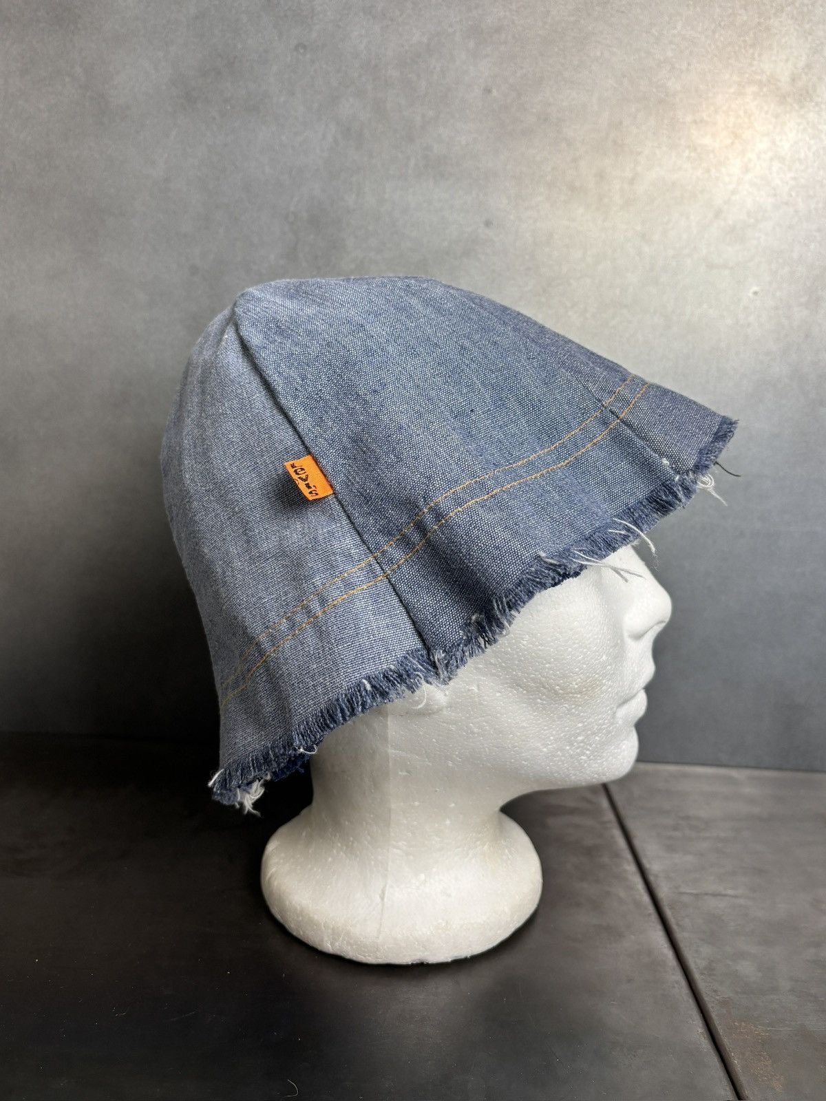 Levi's 1970s Levi's Crusher Hat Vintage Orange Tab Bucket Hat Size ONE SIZE - 3 Thumbnail