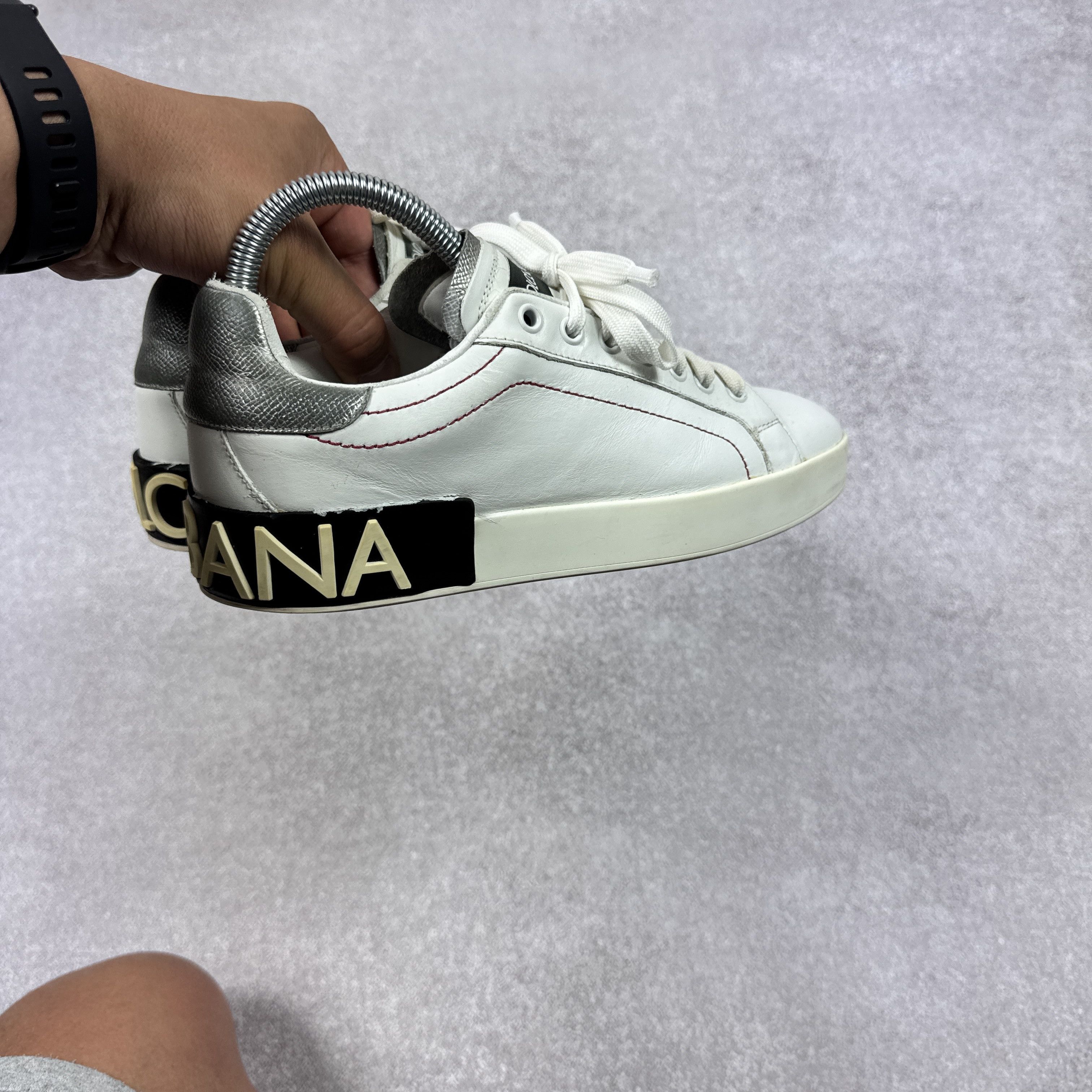 Dolce & Gabbana Women`s Dolce & Gabbana 1587 Leather Sneakers Size 38 / 24cm Size US 7 / IT 37 - 2 Thumbnail
