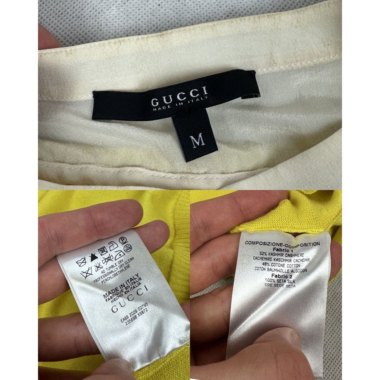 Gucci × Japanese Brand Gucci Womens Cream Yellow Knitted Sleeveless Sweater Medium Size M / US 6-8 / IT 42-44 - 2 Thumbnail