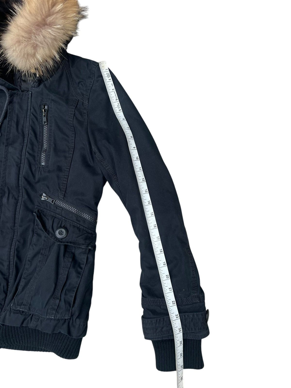 Vintage Moussy Japan Cargo Tactical Raccoon Fur Hoodie Jacket Size US S / EU 44-46 / 1 - 3 Thumbnail