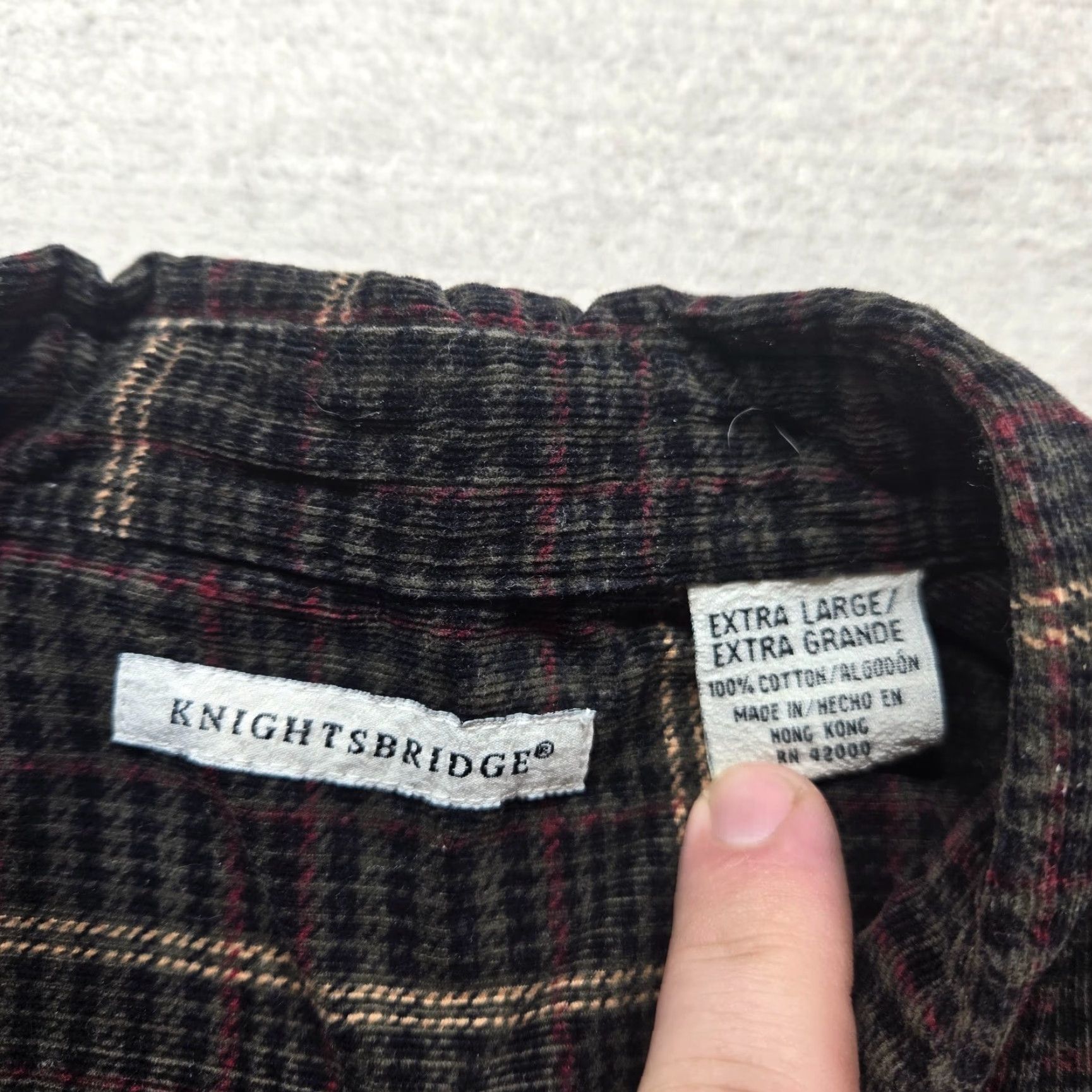 Vintage VINTAGE Knightsbridge Shirt Black Plaid Flannel Button-Up Adult XL Knit/Cotton Casual Workwear Men’s XL Plaid 90s? (No extra) Size US XL / EU 56 / 4 - 4 Thumbnail