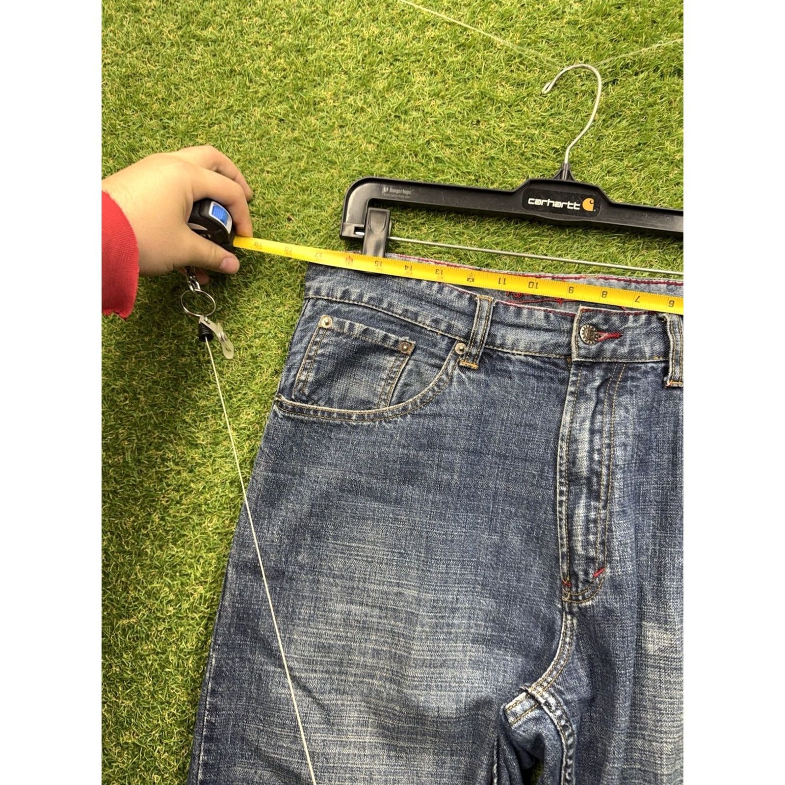 Robert Graham Robert Graham Jeans Mens 34x34 Straight Leg 5-Pocket Denim Blue Relaxed Regular Stretchless Casual Shirt? Size US 34 / EU 50 - 3 Thumbnail