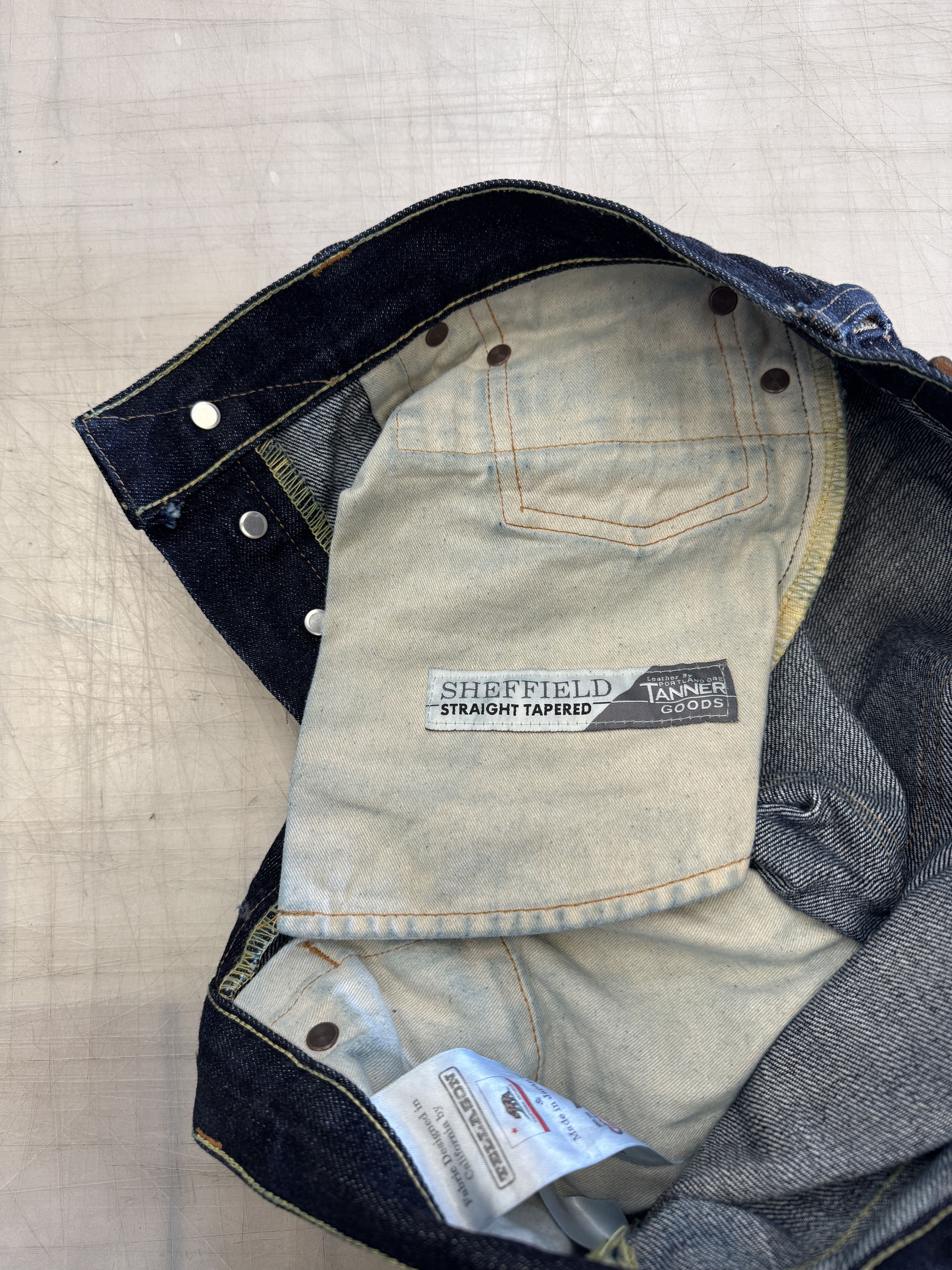 Tellason Sheffield - Straight Tapered Selvedge Jeans - 14.75 oz. Size US 31 - 3 Thumbnail