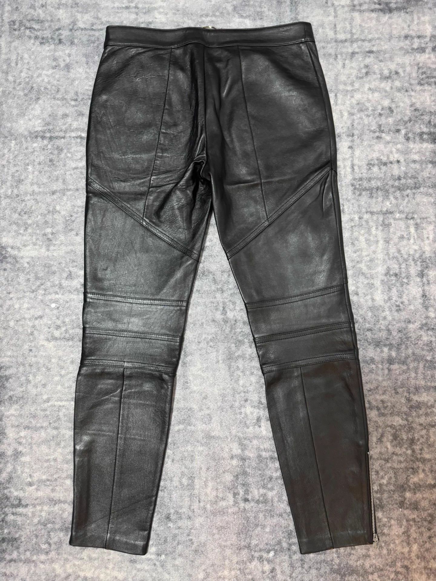 Saint Laurent Paris Saint Laurent SLP Multi-Zip Full Lambskin Motorcycle Pants Size US 29 - 2 Thumbnail