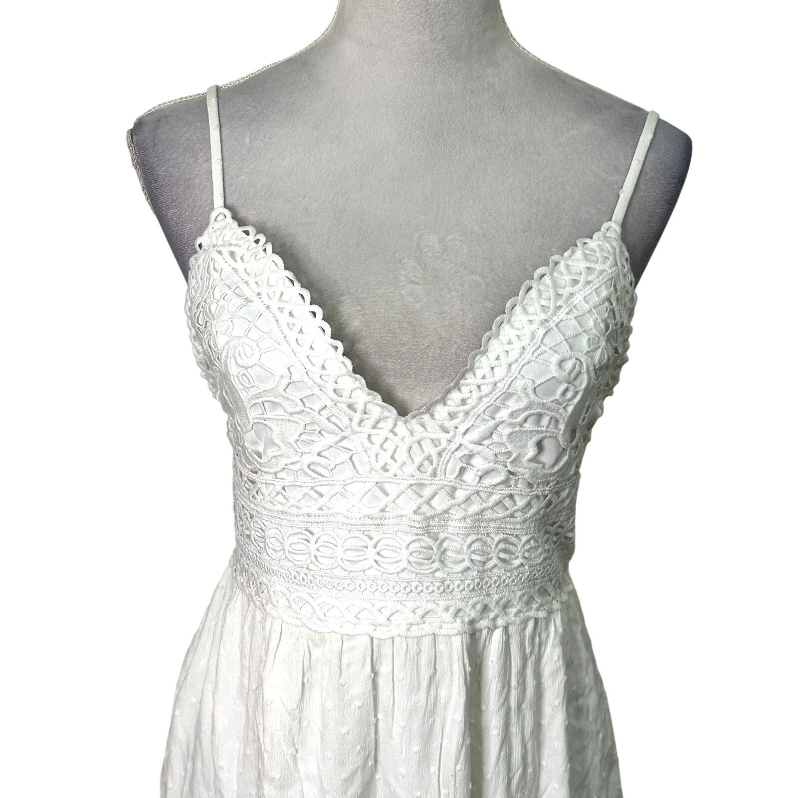 Other Speechless Mini Skater Dress Crochet Top ALine Ruffled Hem M Size M / US 6-8 / IT 42-44 - 3 Thumbnail