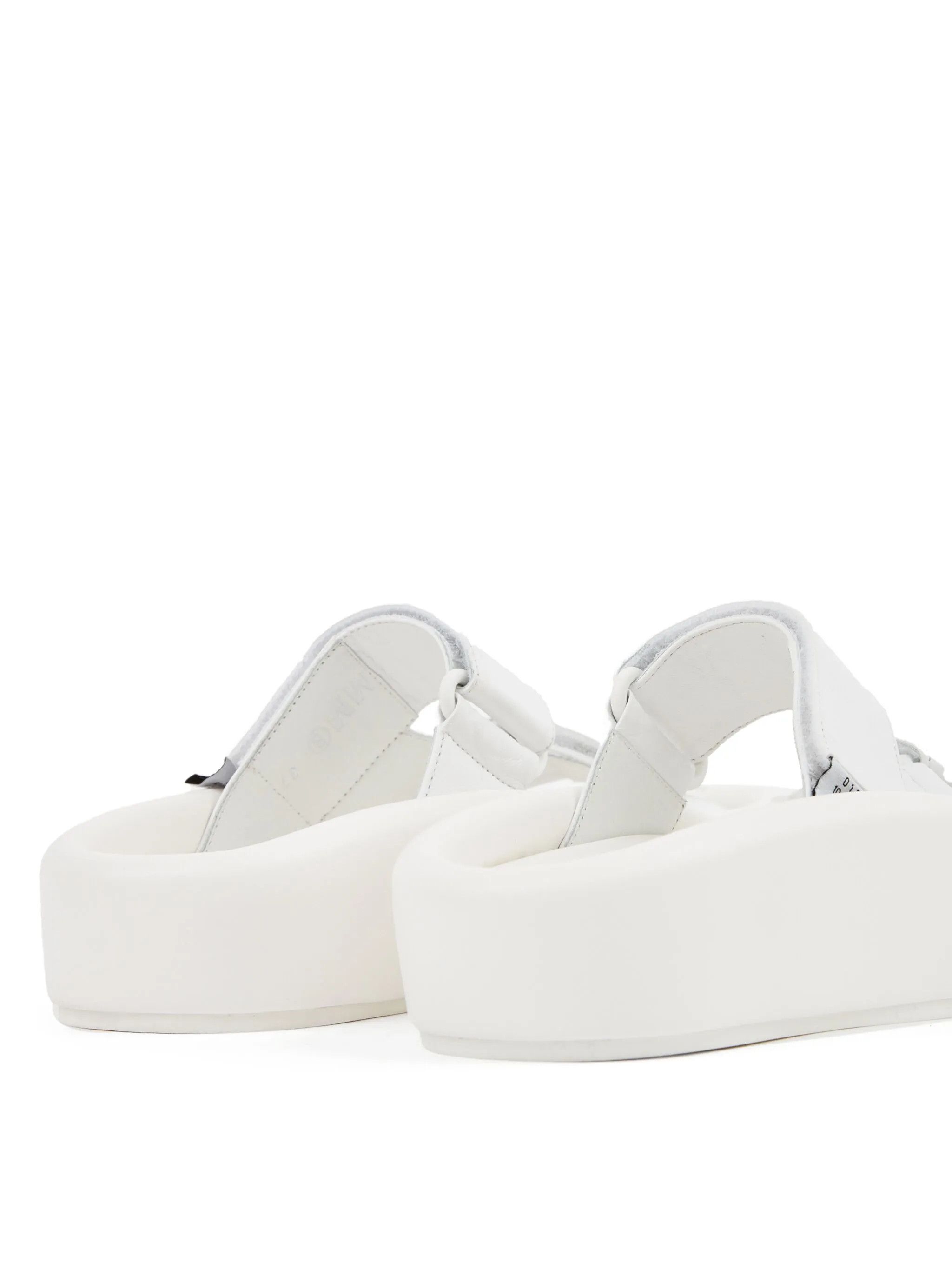 Maison Margiela oc11z1225 Weiping Leather Sandals in White Size US 9 / IT 39 - 4 Thumbnail