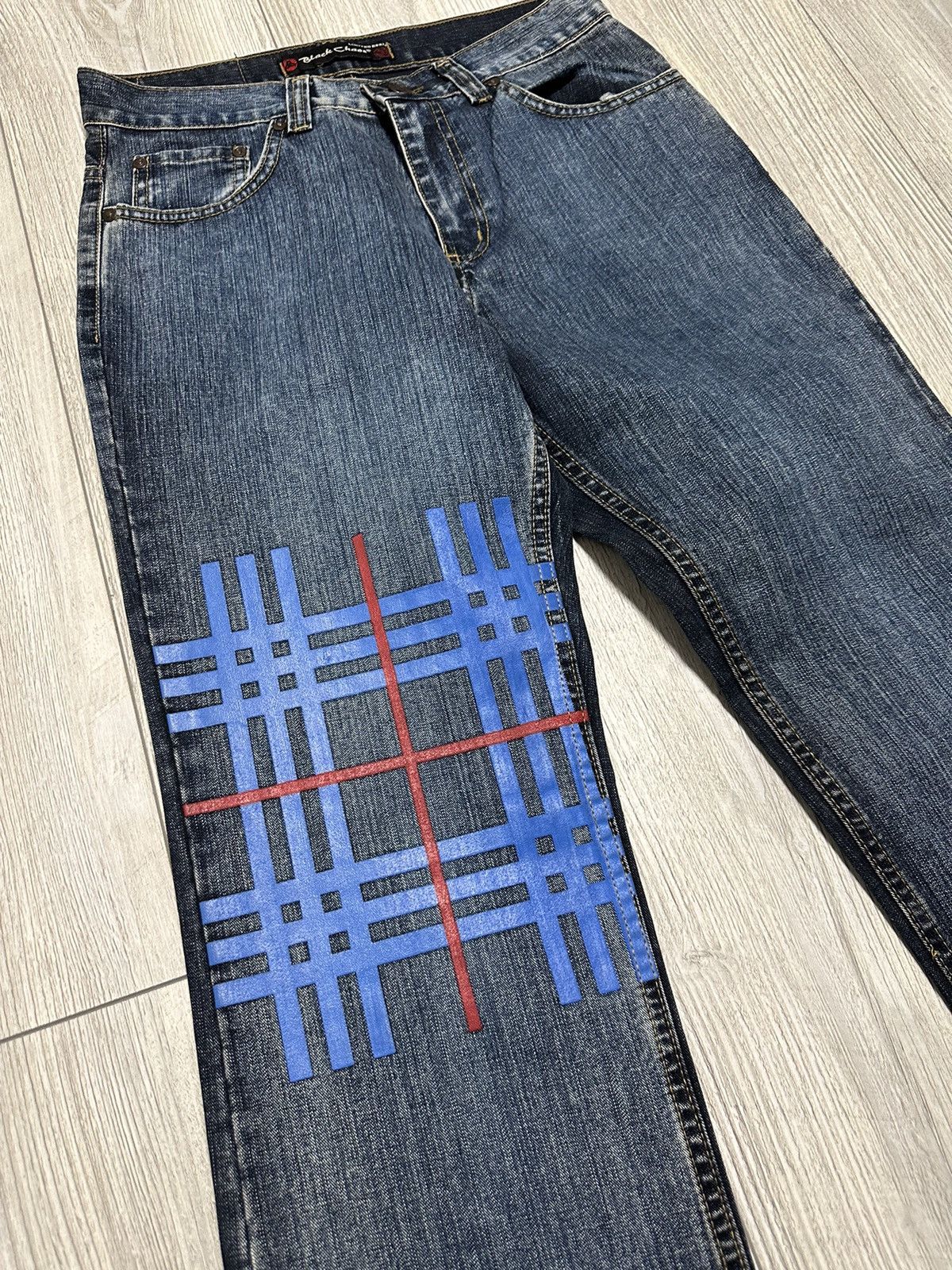 Chaps Crazy y2k Baggy Faded Black Chaps Skater Jeans. Size US 29 - 5 Thumbnail