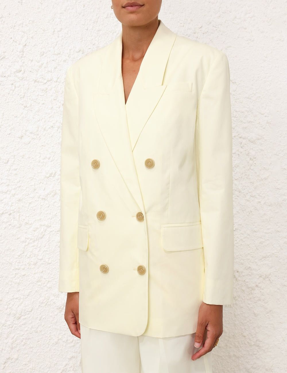 Zimmermann oc11z0525 Harmony Poplin Jacket in Light Yellow Size S / US 4 / IT 40 - 5 Thumbnail