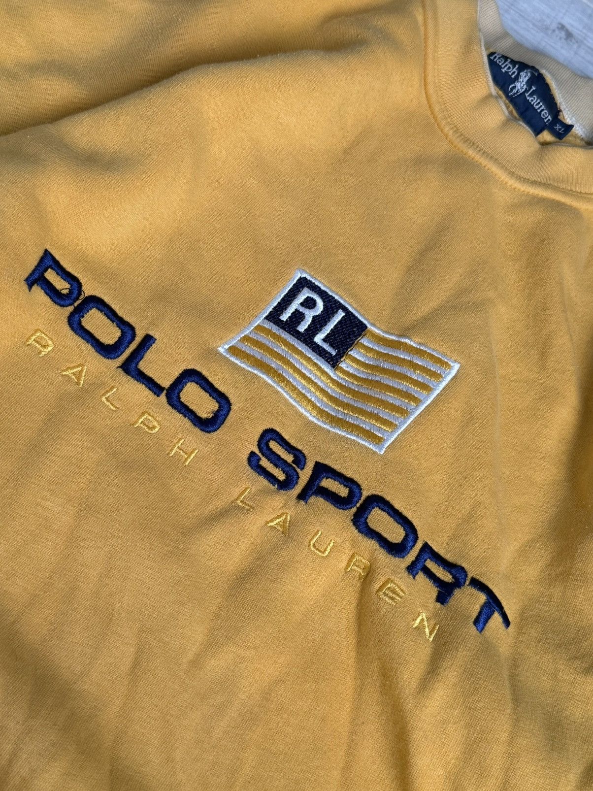 Polo Ralph Lauren Vintage Polo Ralph Lauren Sweatshirt big logo USA flag 90’s Size US L / EU 52-54 / 3 - 3 Thumbnail