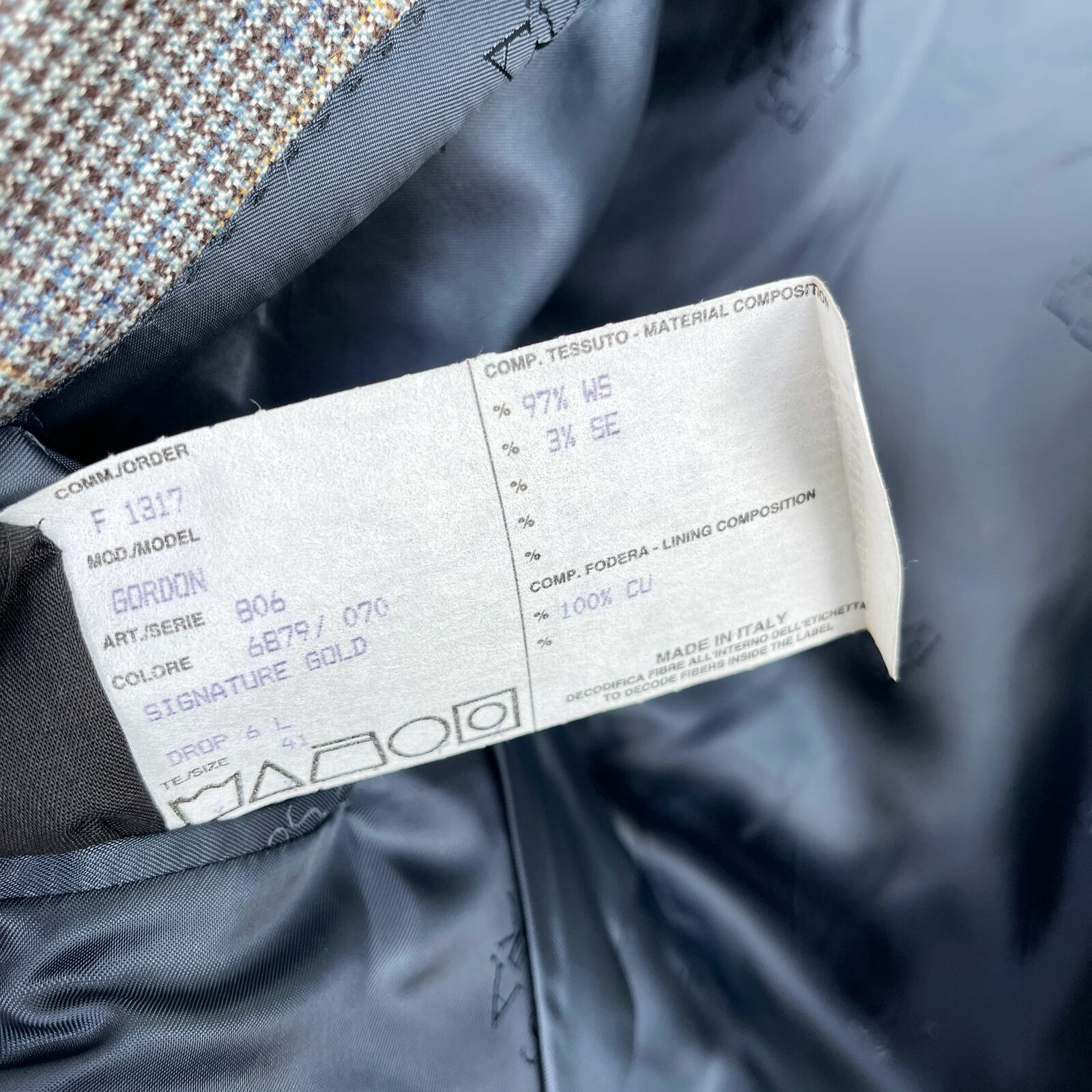 Jos. A. Bank Jos A Bank Signature Gold Sport Coat Blue Windowpane 41L Size 40L - 10 Thumbnail
