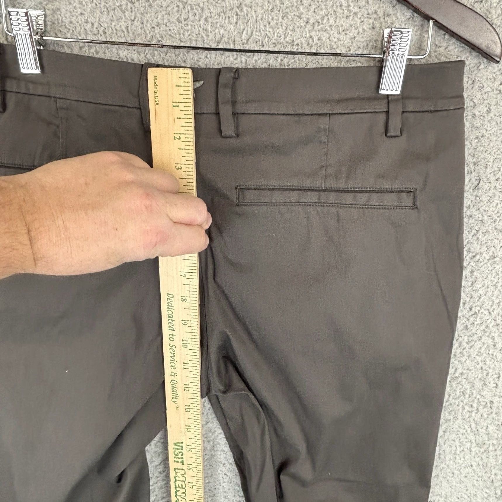 Vintage Bird Dogs Pants Mens 32x28 Charcoal Gray Tapered Slim Athletic Zip Pocket Drawstring Lined Size US 32 / EU 48 - 4 Thumbnail