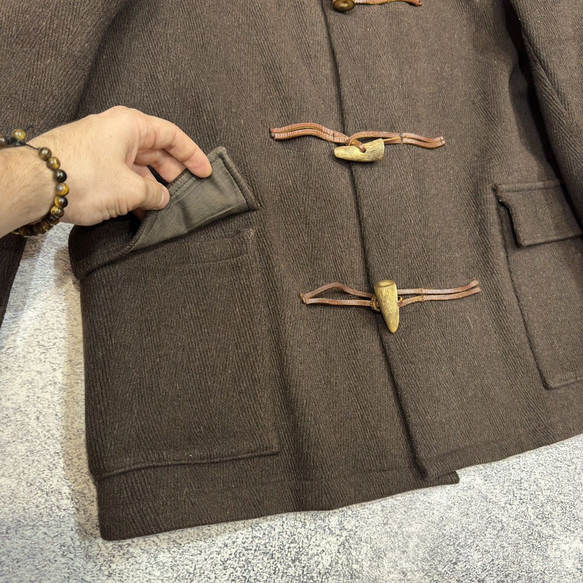 Designer × Vintage Martin Barry Handmade Wool Duffle Coat England Size S Size US S / EU 44-46 / 1 - 5 Thumbnail