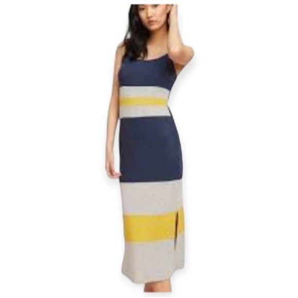 Other Ella Moss Womens Striped Maxi Dress Navy/Yellow XL Size XL / US 12-14 / IT 48-50 - 1 Thumbnail