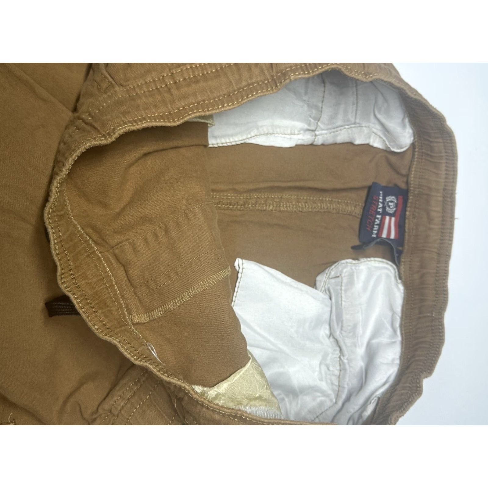 Phat Farm Phat Farm Pants Men Drawstring Brown L Stretch Jogger Regular 28in Flat Front Cotton Spandex Solid Size US 33 - 7 Thumbnail
