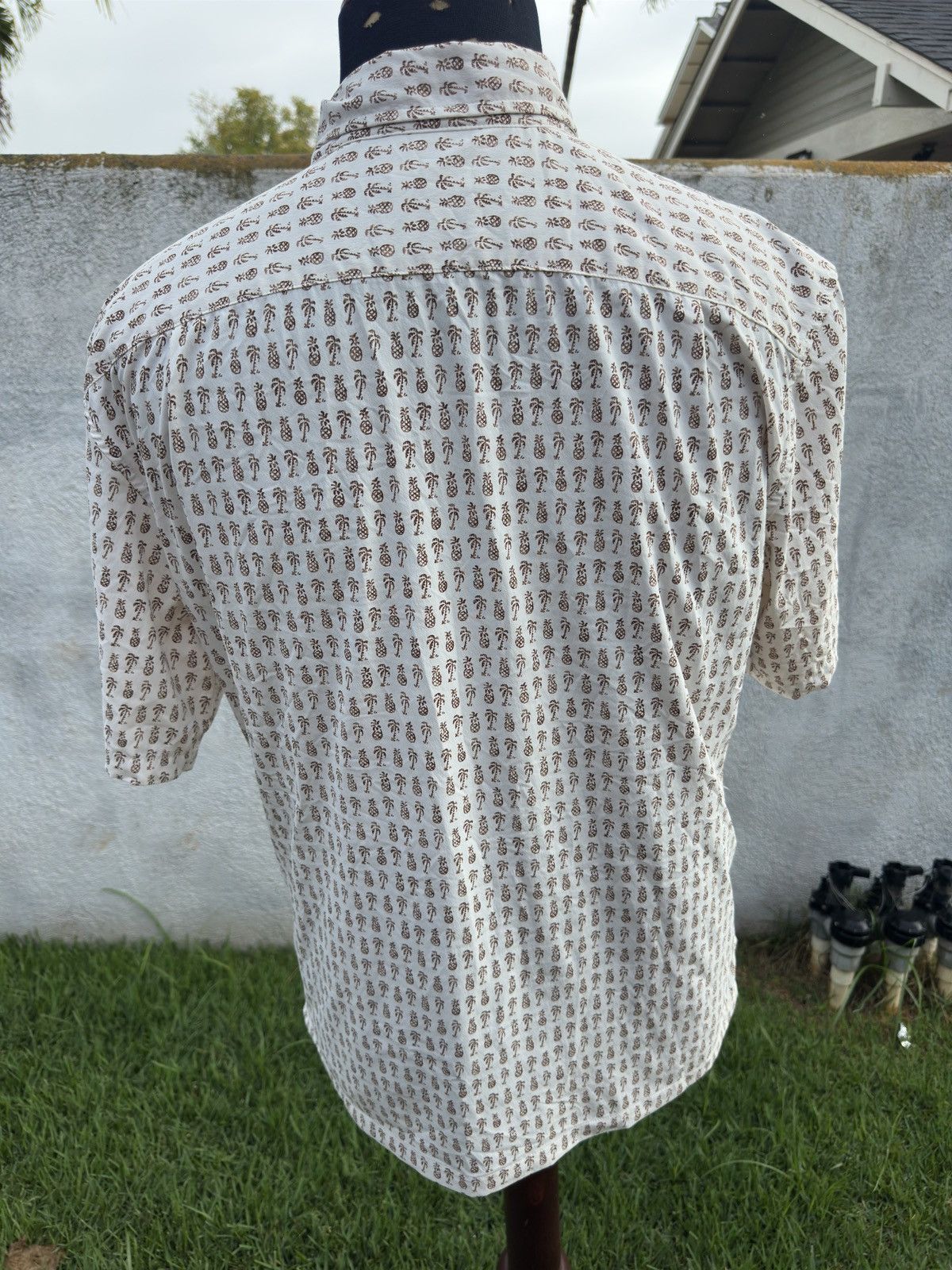 Tori Richard PreOwned Tori Richard Beige Hawaiian Print Men's M Size US M / EU 48-50 / 2 - 2 Thumbnail