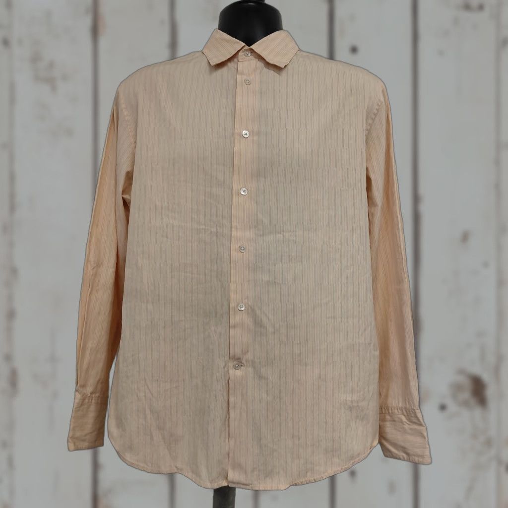 John Varvatos John Varvatos Shirt Men's Large Peach Striped Button Up Long Sleeve Casual Shirt Size US L / EU 52-54 / 3 - 1 Thumbnail