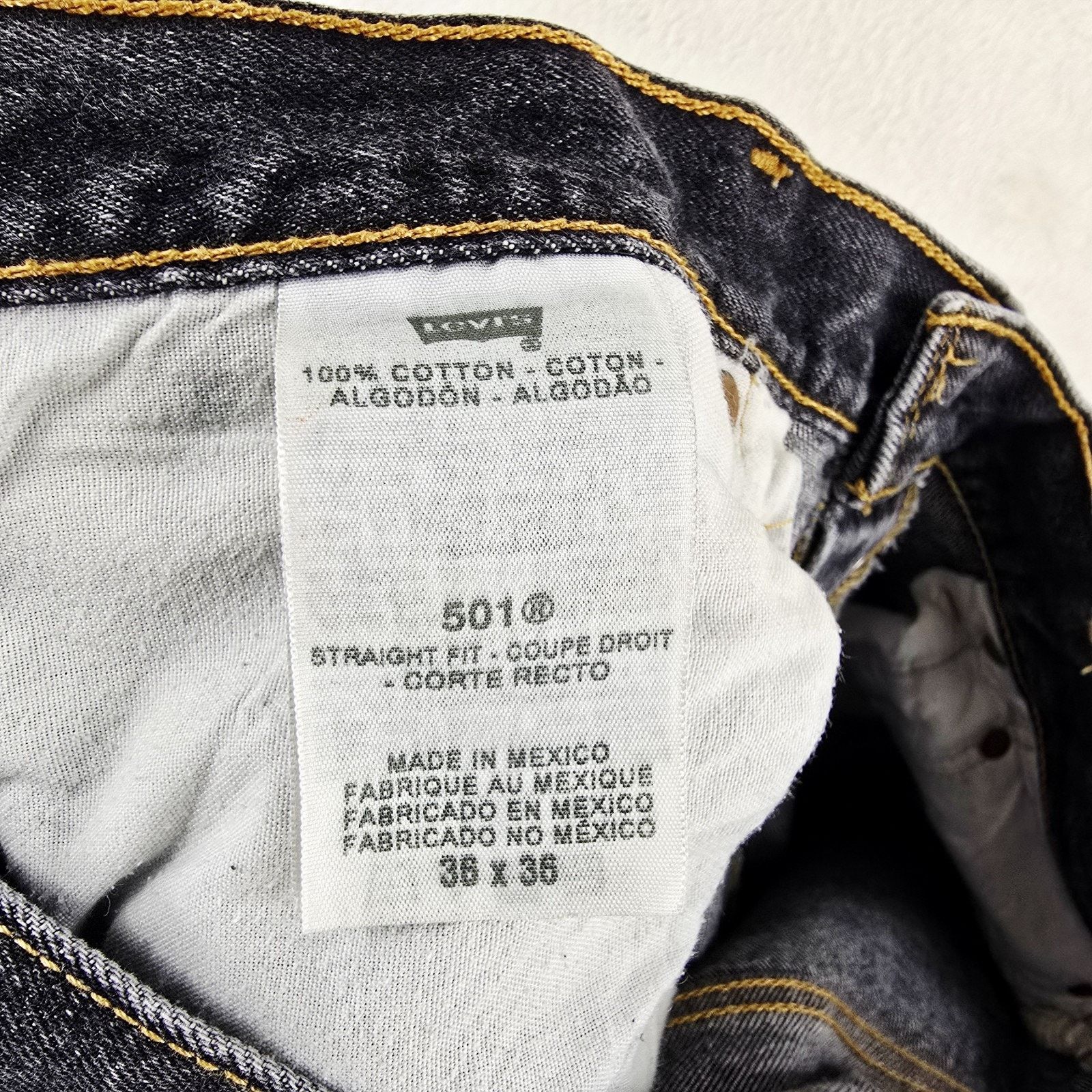 Levi's Vintage Levis 501xx Jeans Mens Fits 34x31 Black 36x36 Size US 34 / EU 50 - 5 Thumbnail