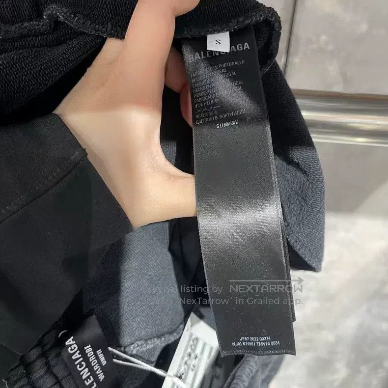 Balenciaga Balenciaga size S Distressed Washed Embroidered Logo Short Size US 27 - 5 Thumbnail